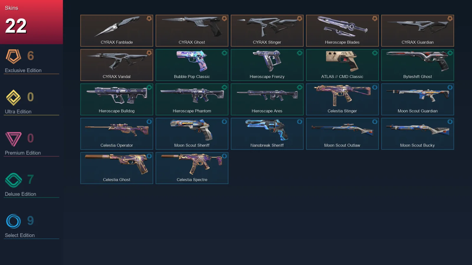 AP | Lv135 | Unranked | 22 Skin | 28 Agent | 54 Buddy — Valorant account
