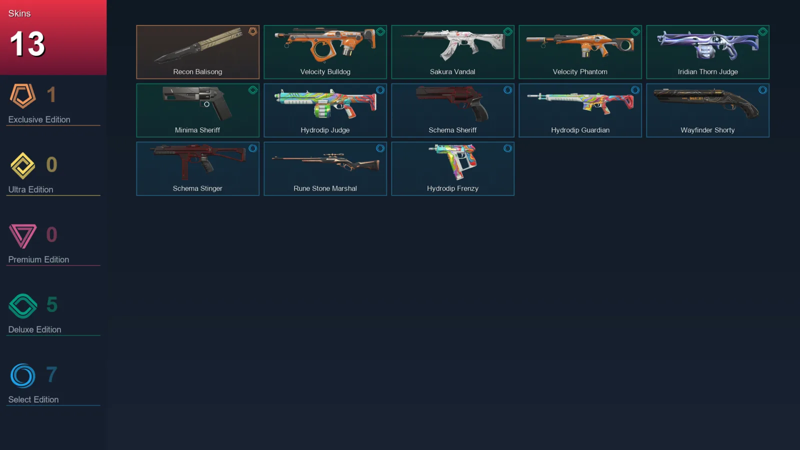 EU | Lv27 | Unranked | 13 Skin | 11 Agent | 16 Buddy