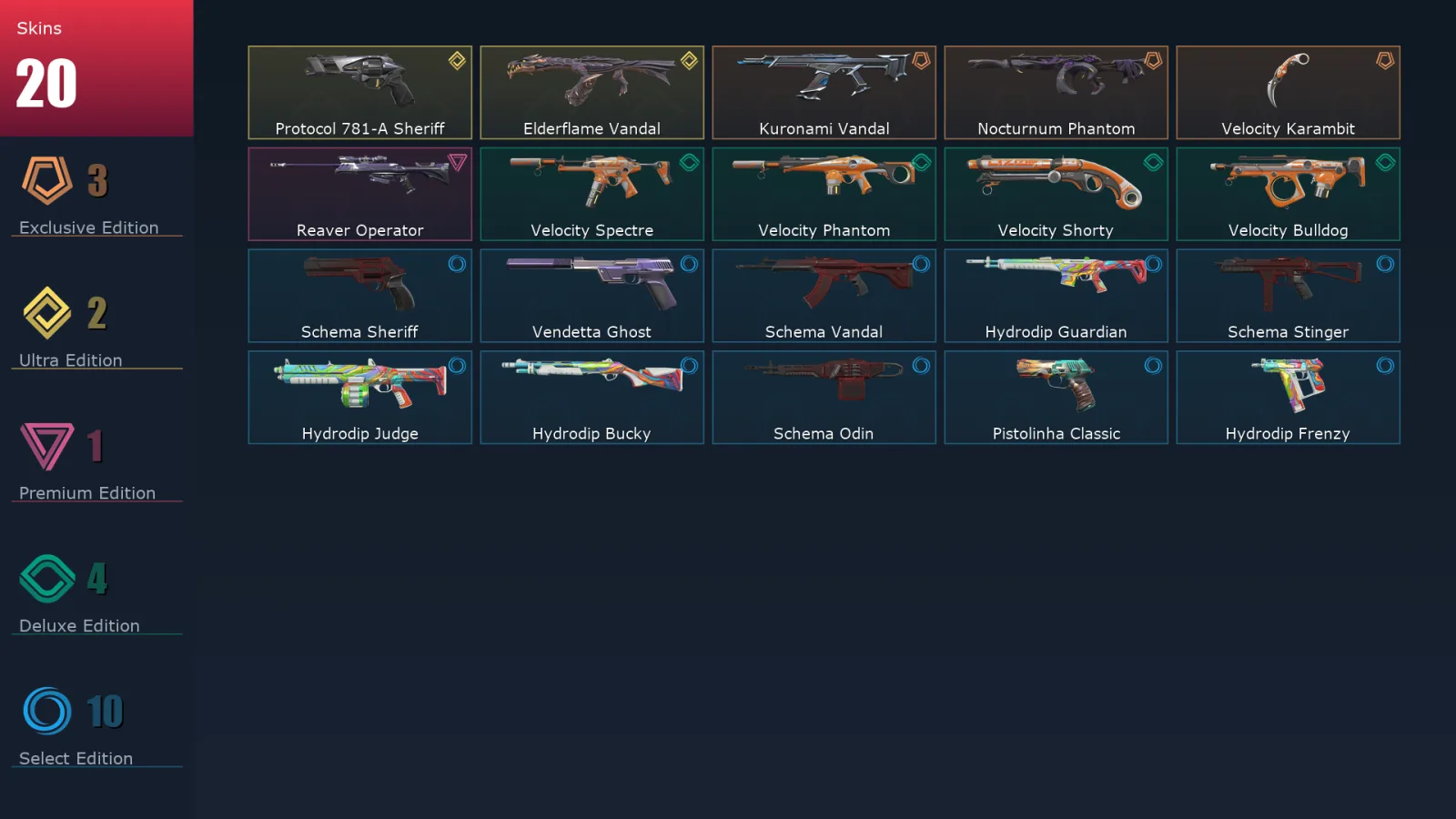 [Valorant] | EU | Level 83 | 23 Agents | 20 Skins