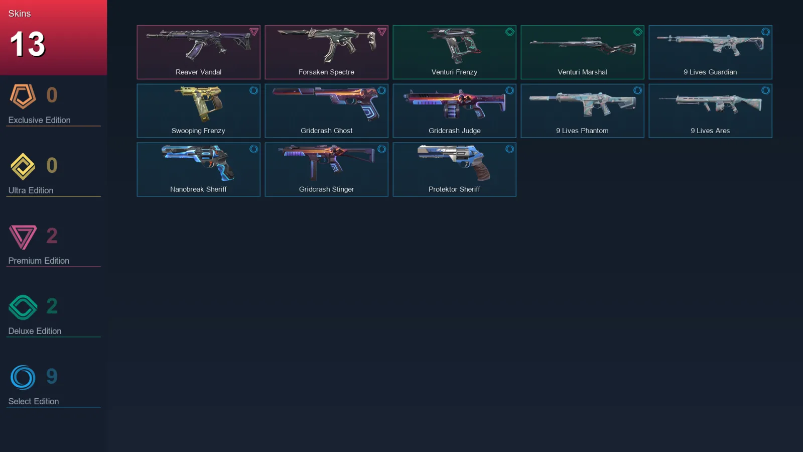NA | Lv101 | Unranked | 13 Skin | 28 Agent | 56 Buddy