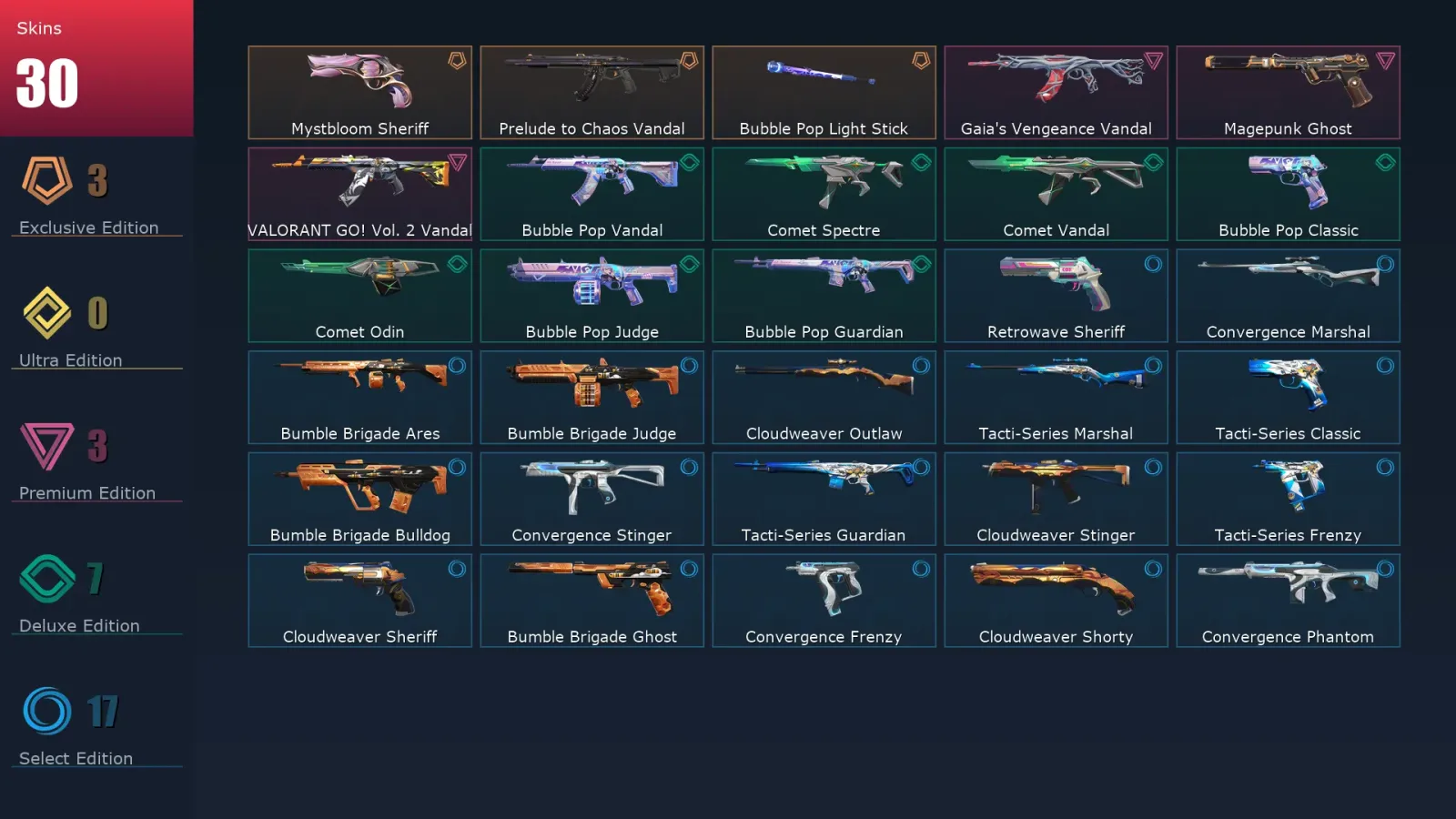 [Valorant] | EU | Level 88 | 24 Agents | 30 Skins — Valorant account