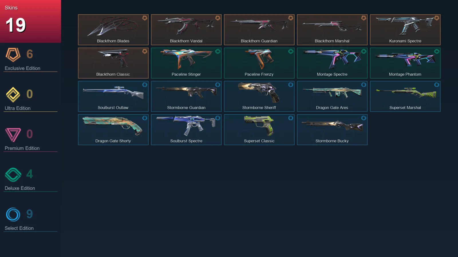 NA | Lv22 | Iron I | 19 Skin | 11 Agent | 12 Buddy