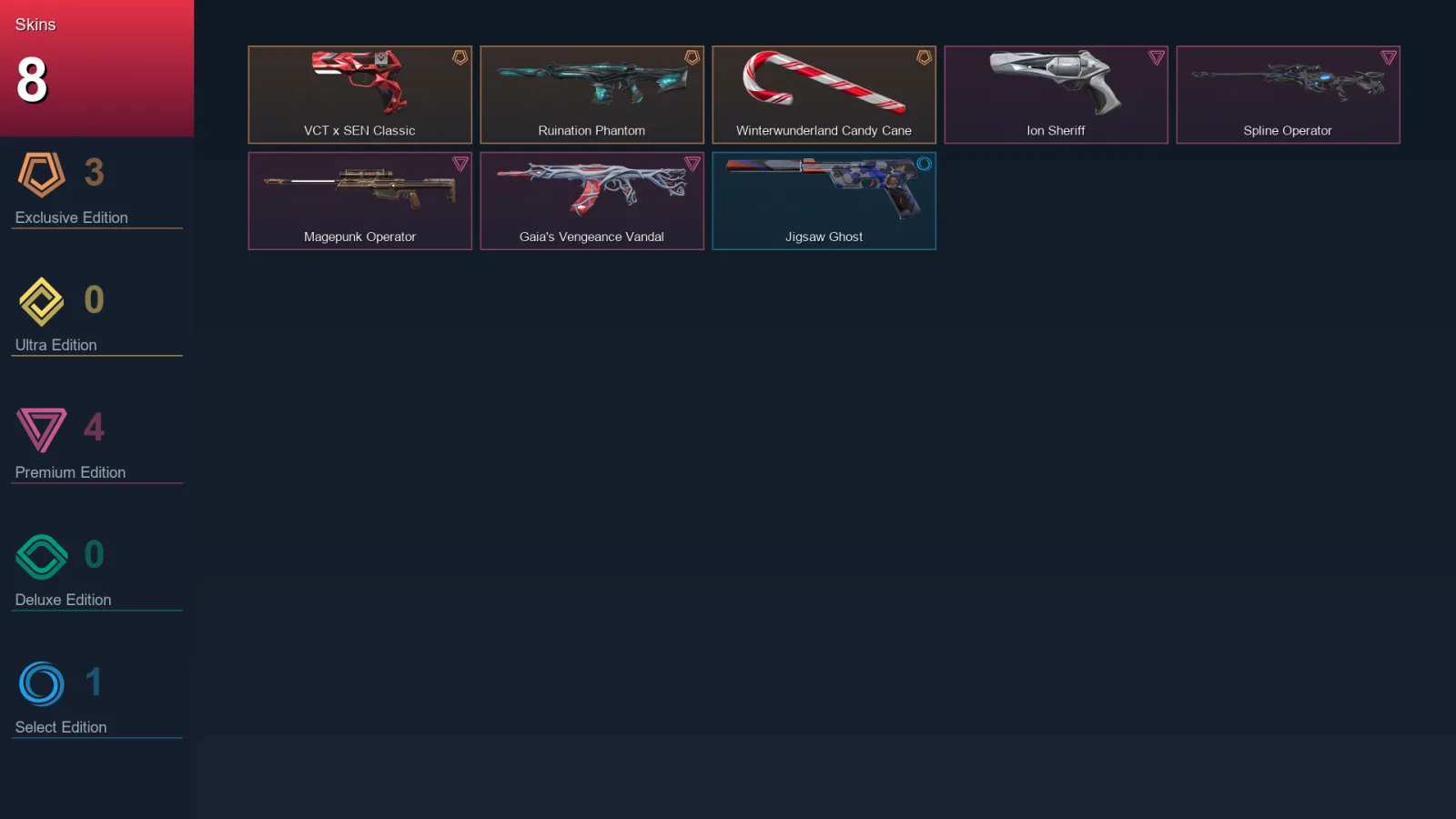 AP | Lv118 | Unranked | 8 Skin | 26 Agent | 54 Buddy