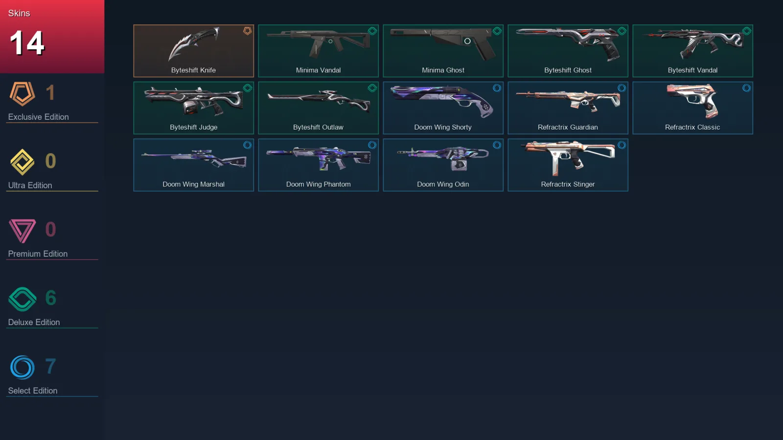 EU | Lv34 | Unranked | 14 Skin | 11 Agent | 16 Buddy