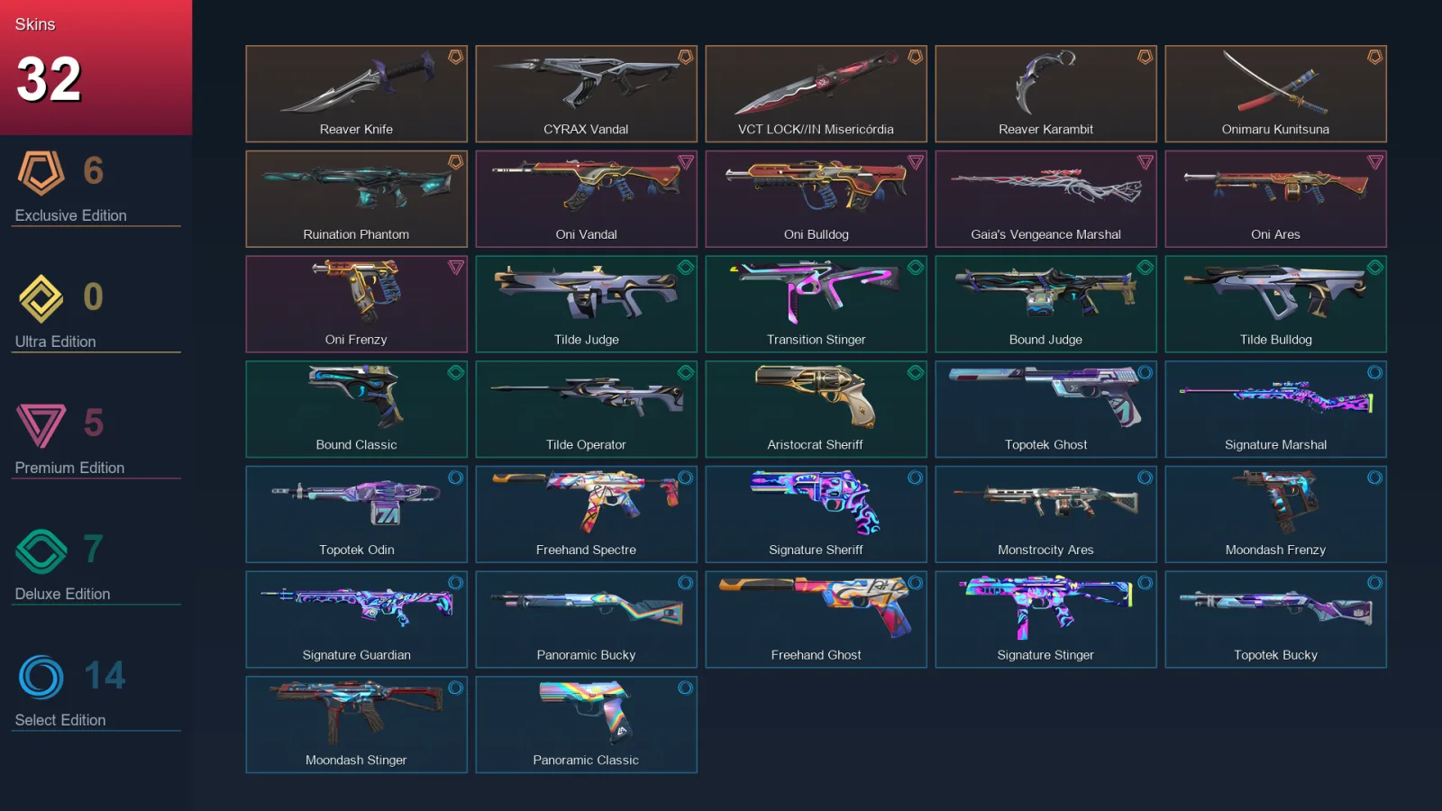 EU | Lv31 | Unranked | 32 Skin | 12 Agent | 20 Buddy — Valorant account