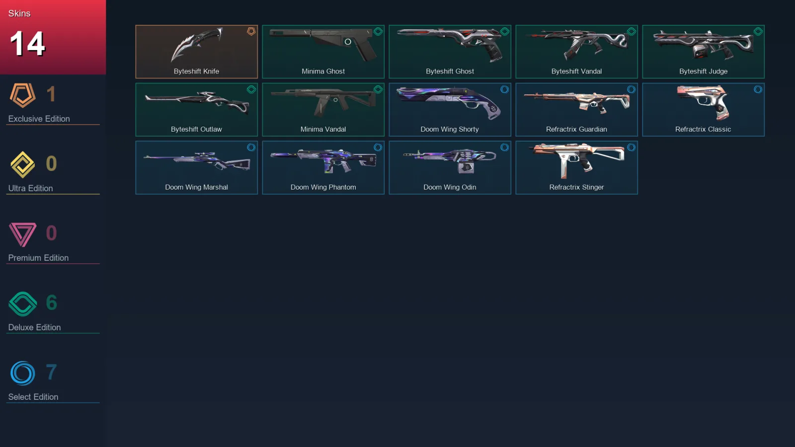 EU | Lv34 | Unranked | 14 Skin | 11 Agent | 16 Buddy