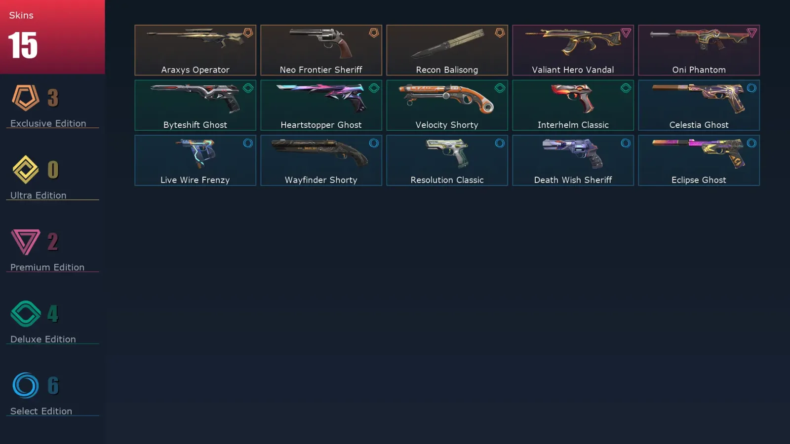 [Valorant] | EU | Level 167 | 29 Agents | 15 Skins