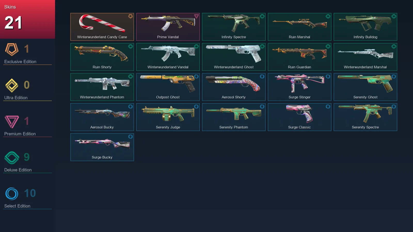 EU | Lv17 | Unranked | 21 Skin | 16 Agent | 20 Buddy — Valorant account