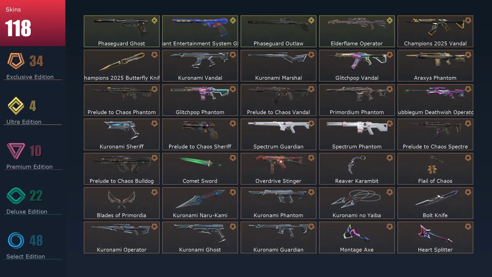 [Valorant] | EU | Level 164 | Diamond 2 | 29 Agents | 118 Skins — Valorant account