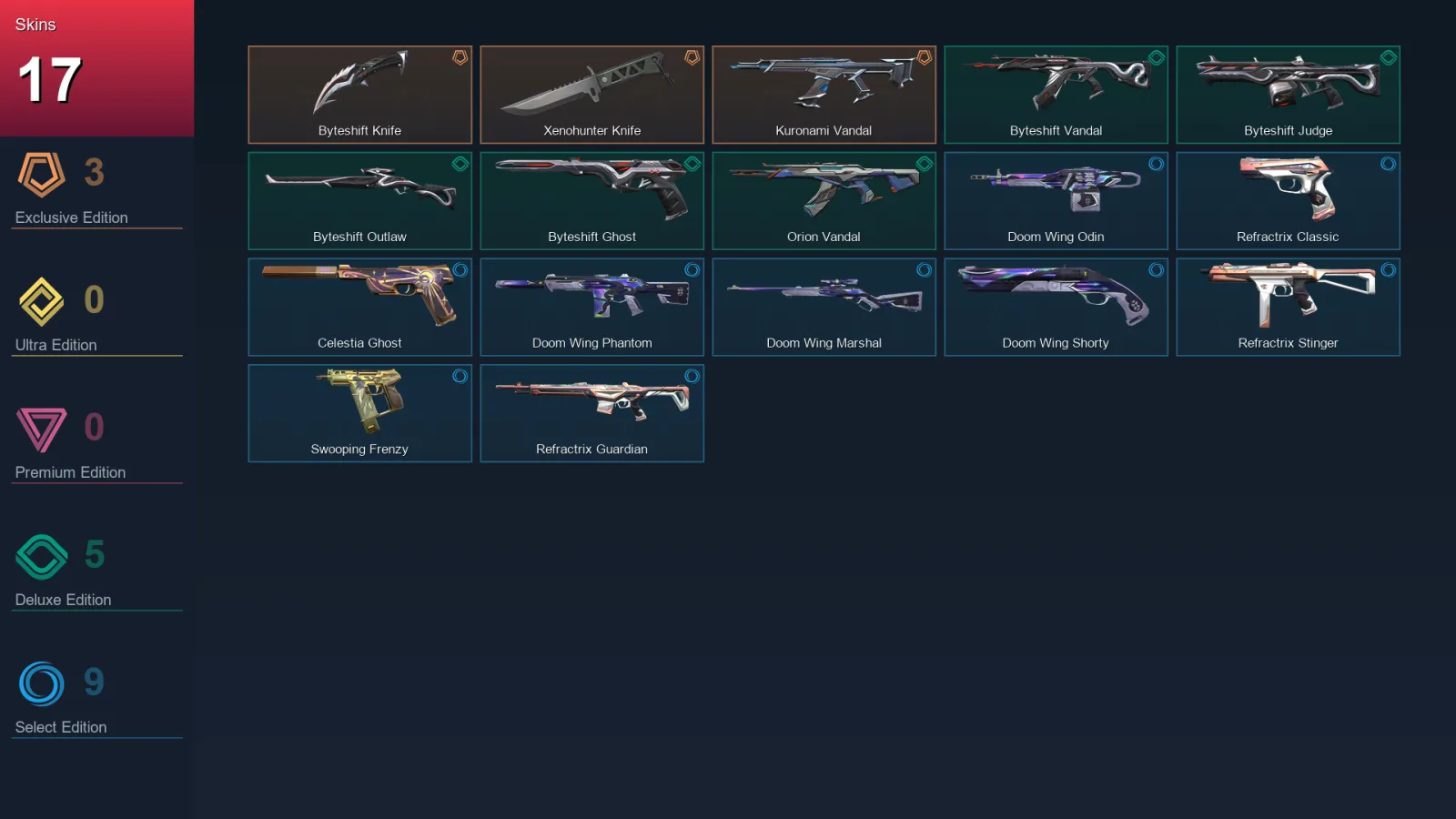 EU | Lv112 | Unranked | 17 Skin | 24 Agent | 59 Buddy