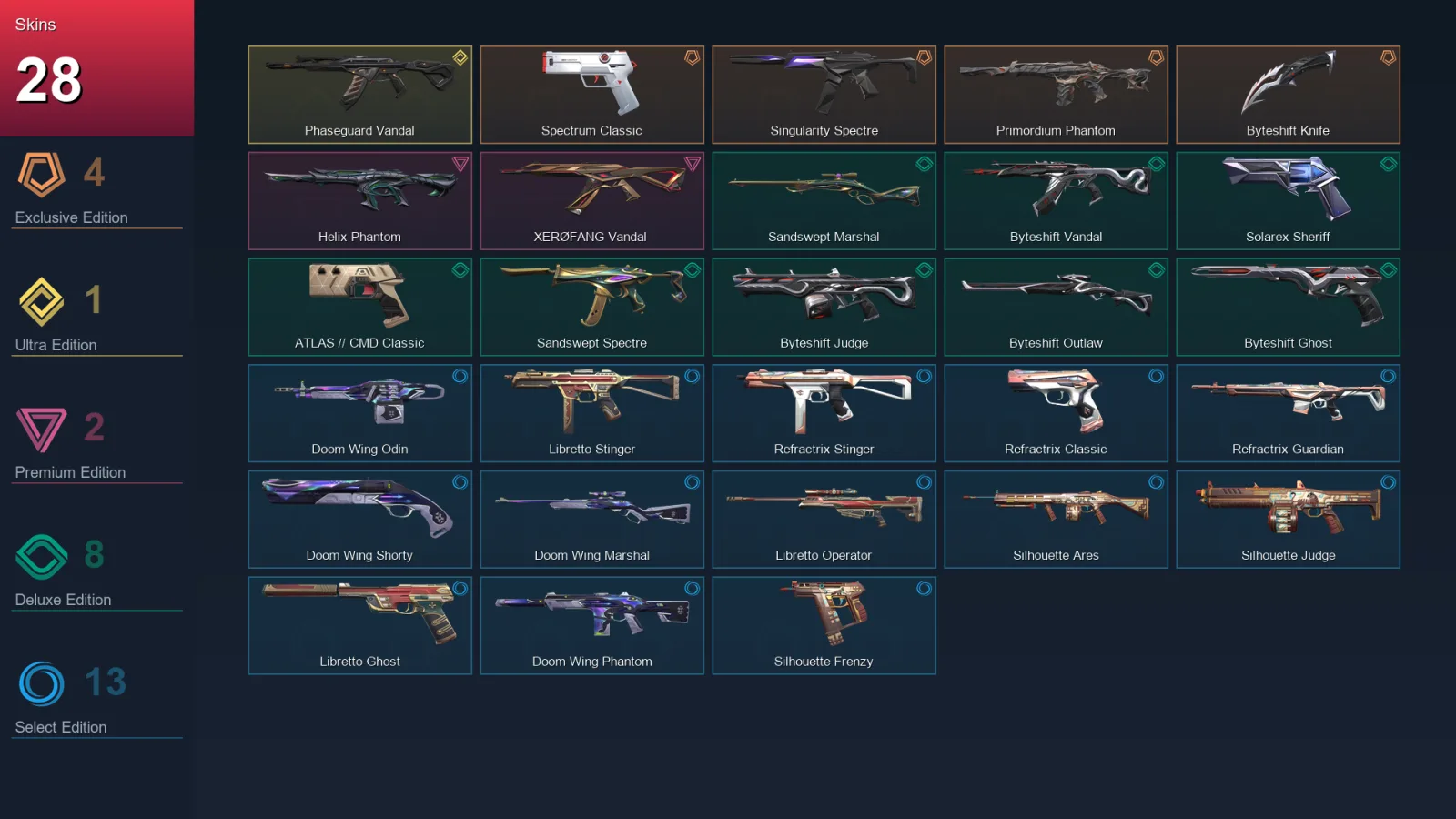 AP | Lv91 | Unranked | 28 Skin | 28 Agent | 52 Buddy