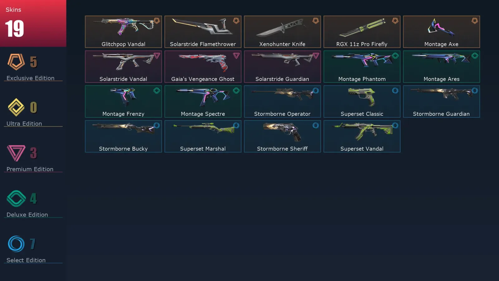 [Valorant] | EU | Level 29 | 10 Agents | 19 Skins — Valorant account