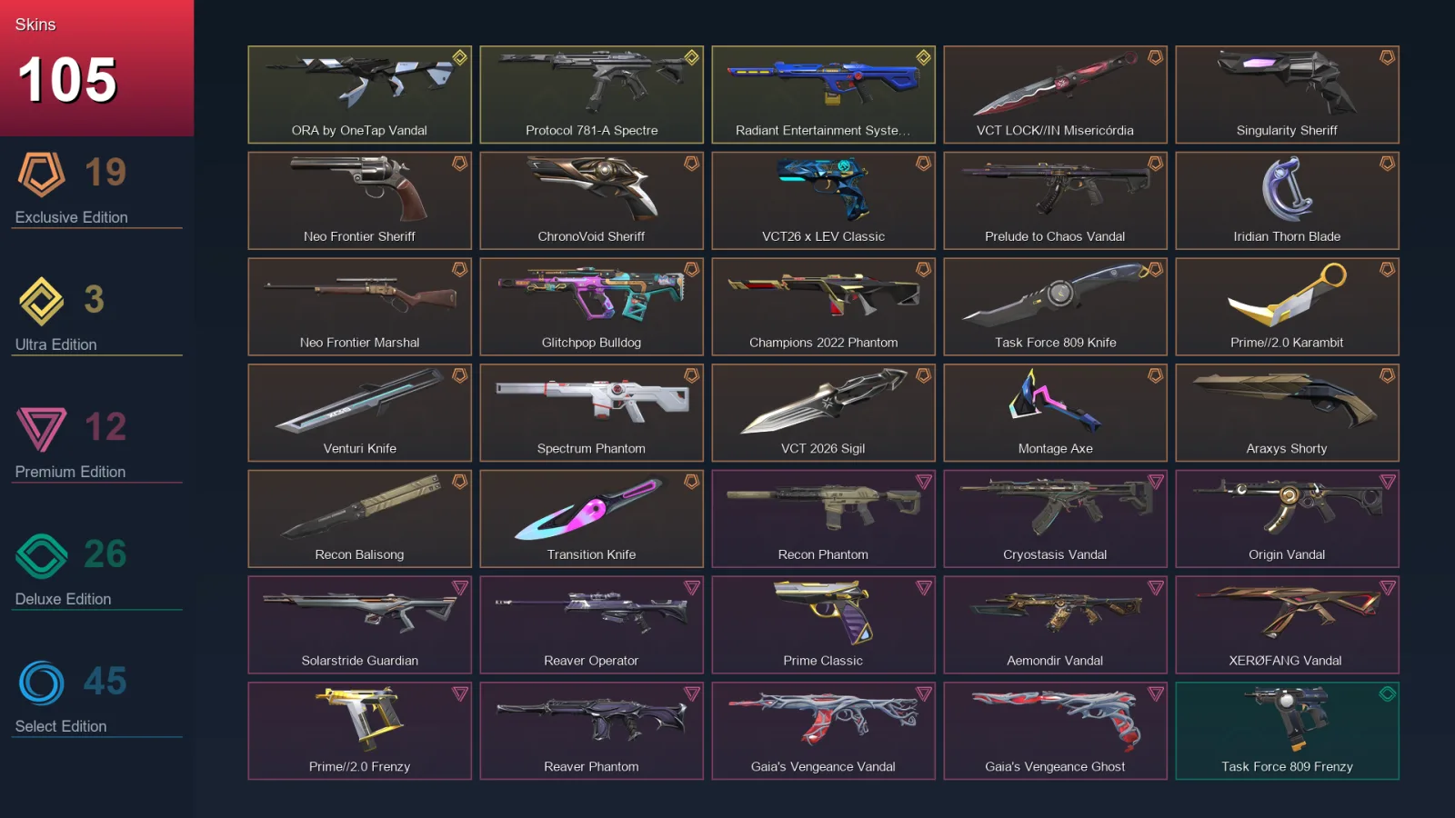 EU | Lv342 | Platinum III | 105 Skin | 29 Agent | 144 Buddy