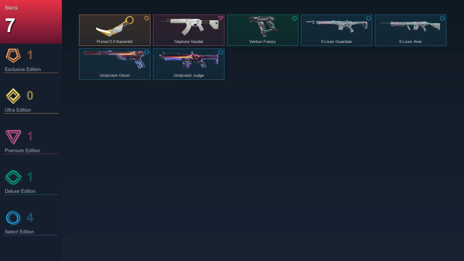 EU | Lv77 | Unranked | 7 Skin | 29 Agent | 38 Buddy