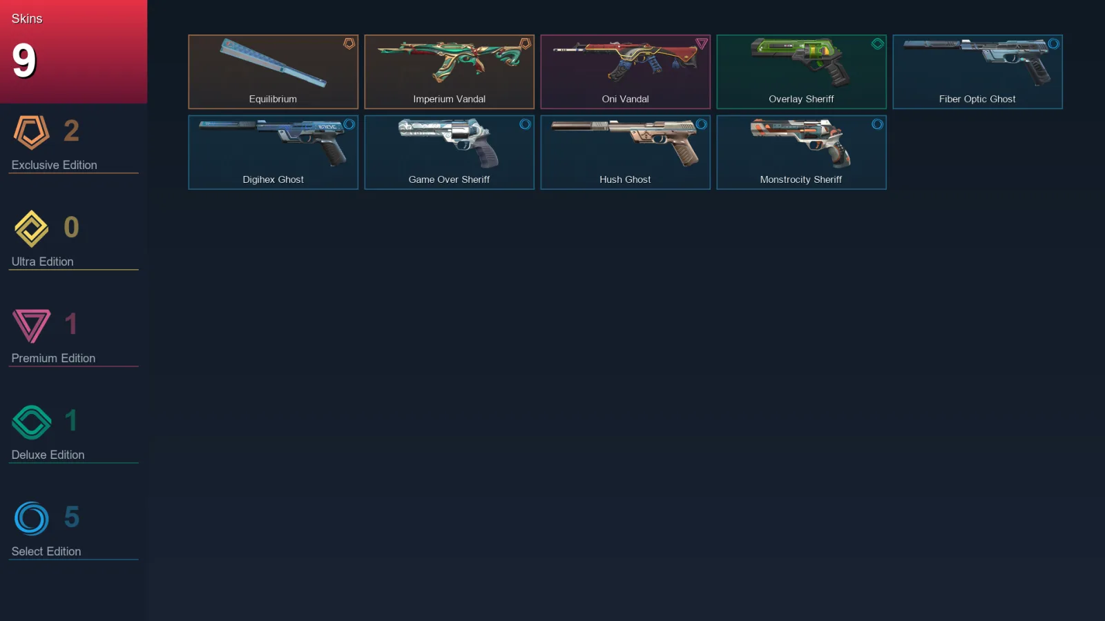 EU | Lv133 | Unranked | 9 Skin | 26 Agent | 42 Buddy — Valorant account