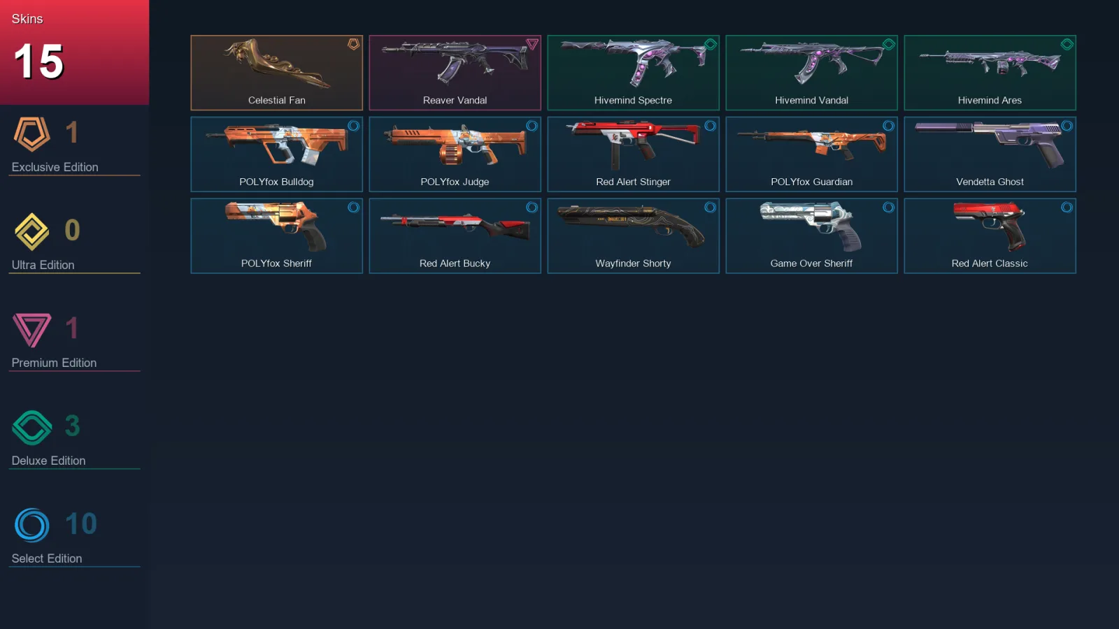 NA | Lv78 | Unranked | 15 Skin | 18 Agent | 36 Buddy — Valorant account