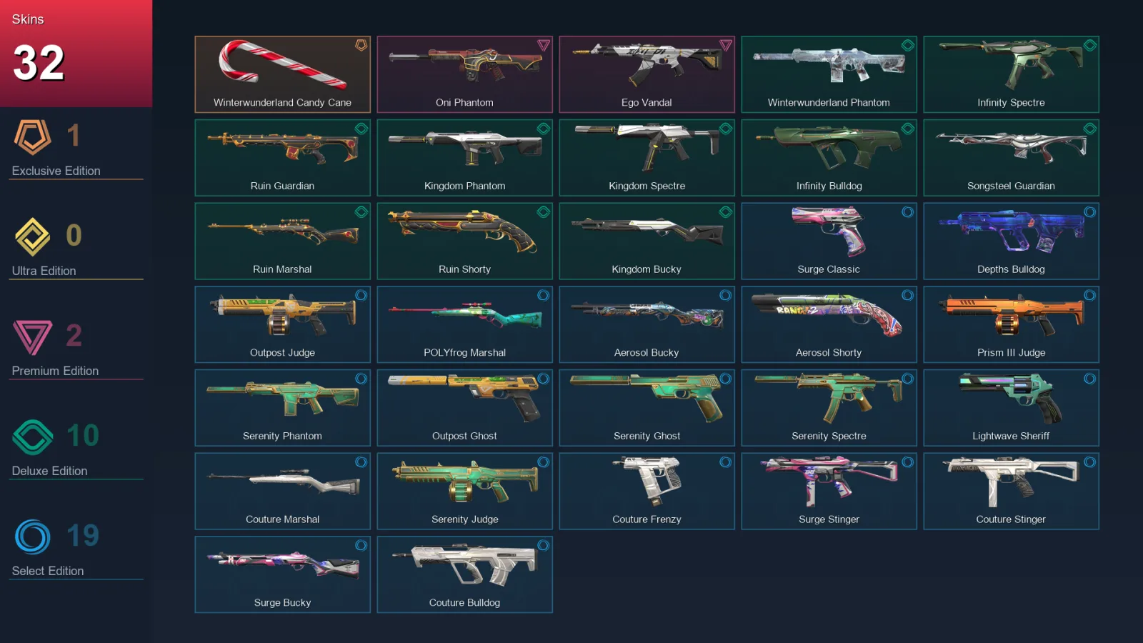NA | Lv36 | Unranked | 32 Skin | 29 Agent | 38 Buddy — Valorant account