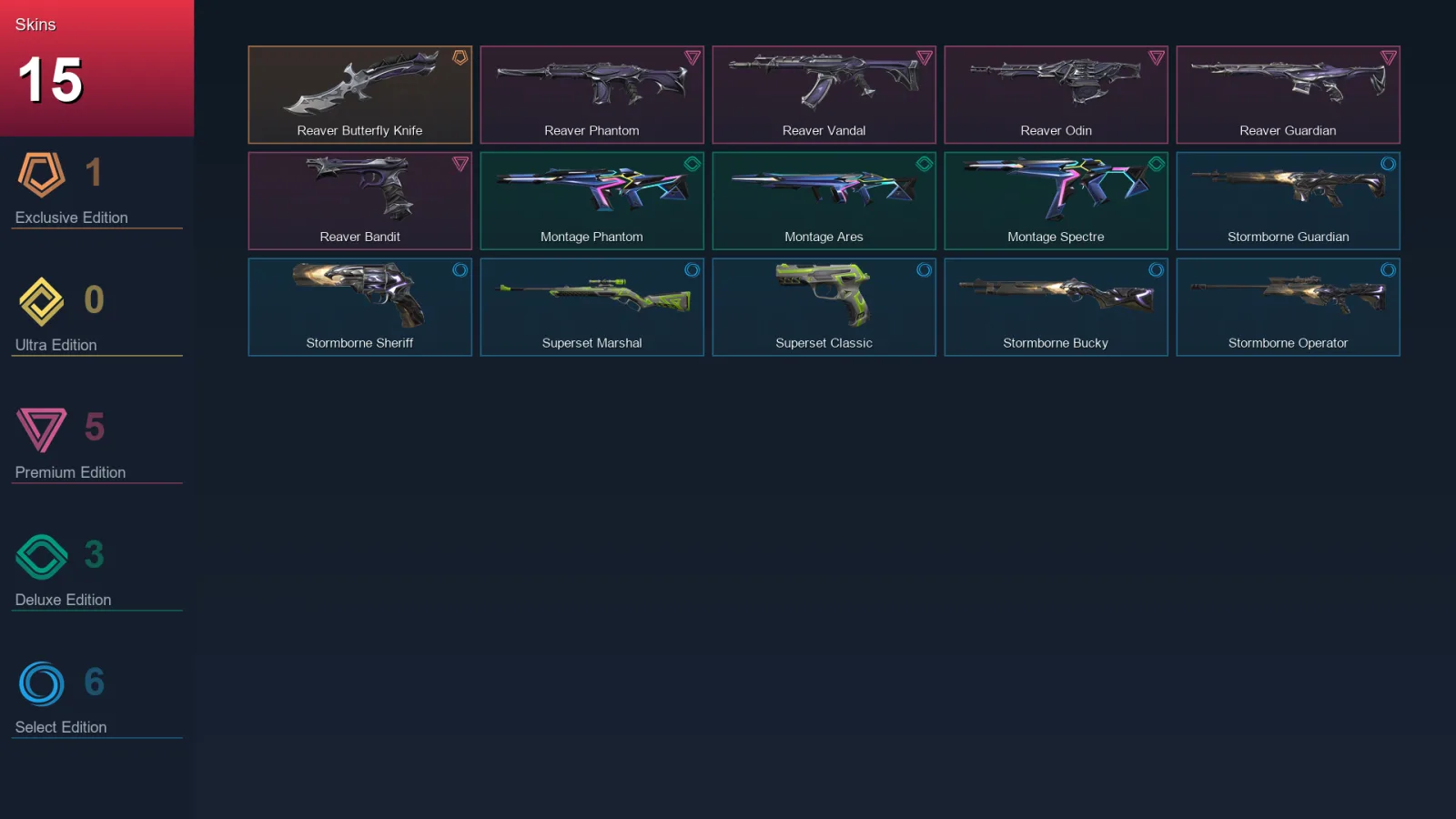 EU | Lv36 | Unranked | 15 Skin | 12 Agent | 15 Buddy &mdash; Valorant account with Bandit skin