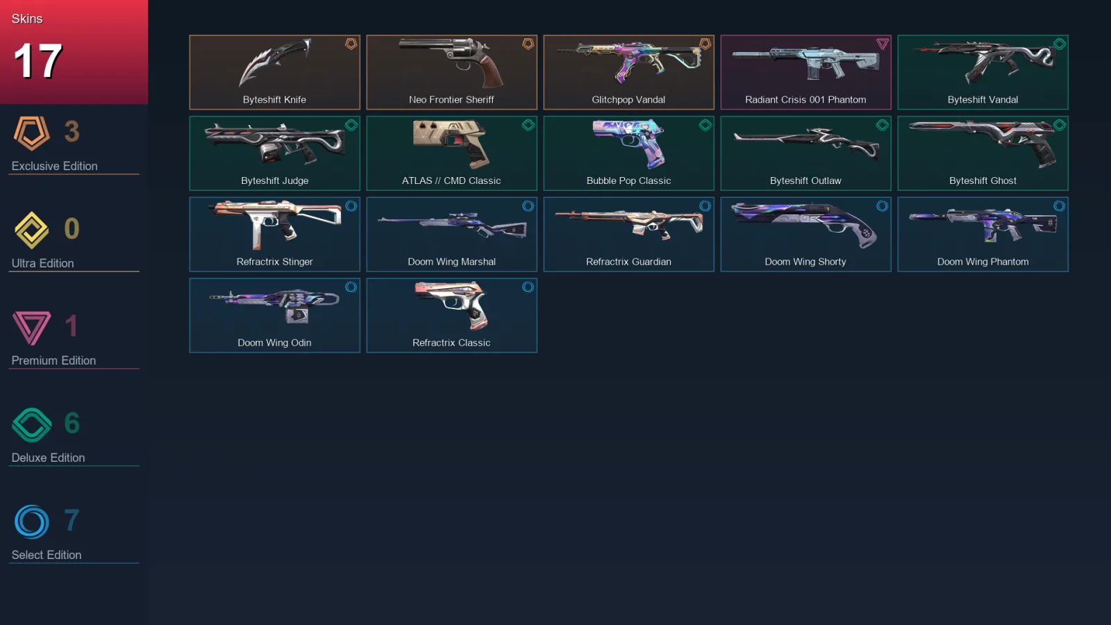 EU | Lv87 | Unranked | 17 Skin | 20 Agent | 41 Buddy — Valorant account