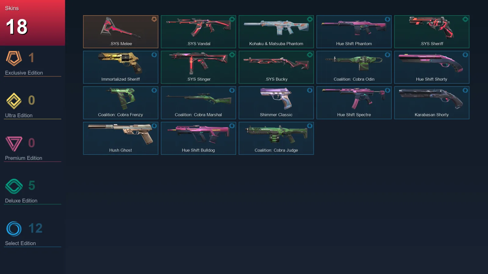 AP | Lv118 | Unranked | 18 Skin | 26 Agent | 55 Buddy — Valorant account