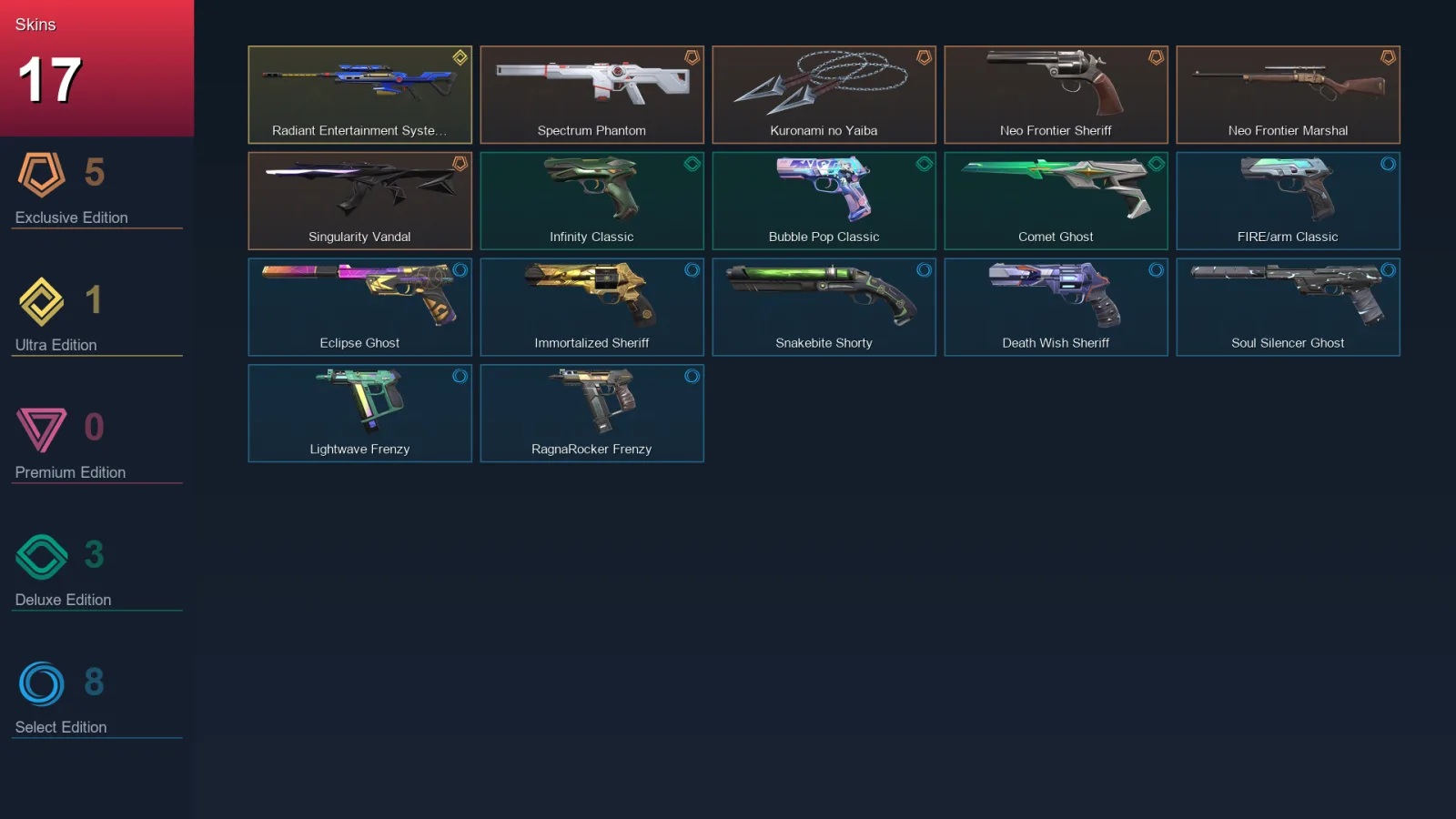 AP | Lv173 | Unranked | 17 Skin | 27 Agent | 85 Buddy — Valorant account