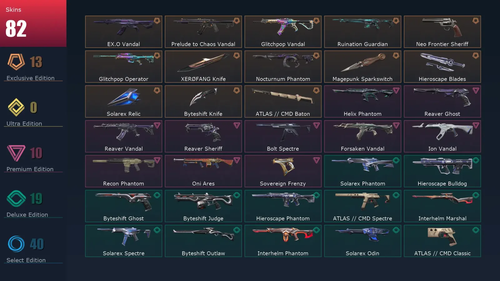 [Valorant] | EU | Level 151 | 26 Agents | 82 Skins — Valorant account