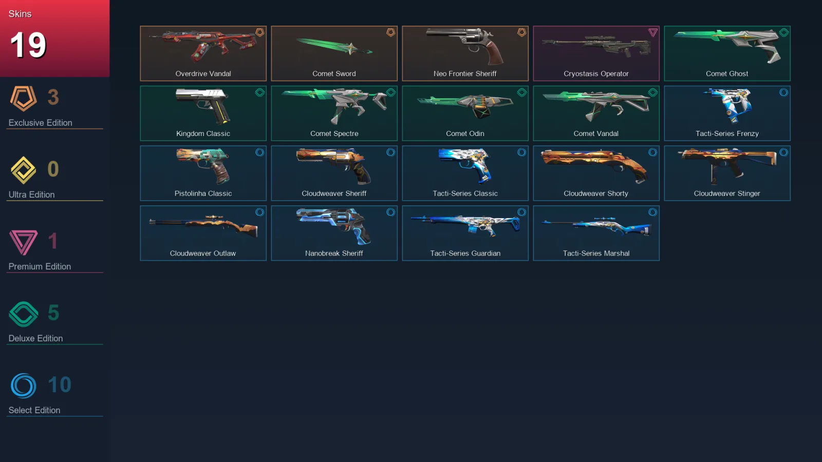 EU | Lv70 | Unranked | 19 Skin | 22 Agent | 35 Buddy