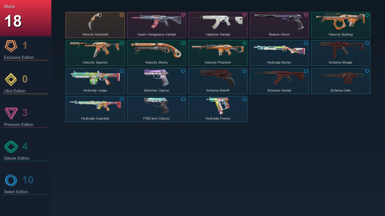 EU | Lv69 | Unranked | 18 Skin | 19 Agent | 38 Buddy
