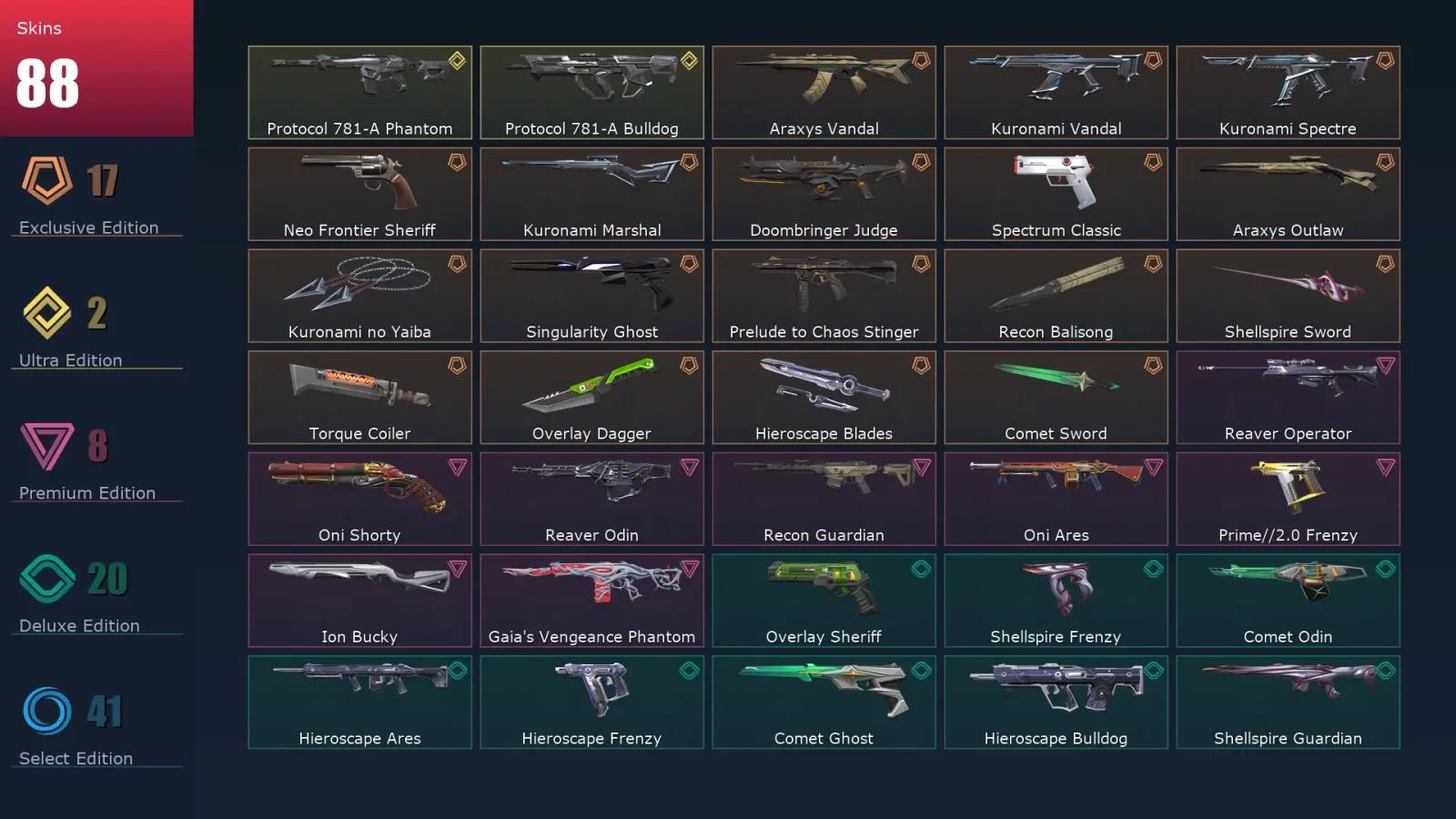 [Valorant] | EU | Level 103 | Silver 3 | 27 Agents | 88 Skins — Valorant account