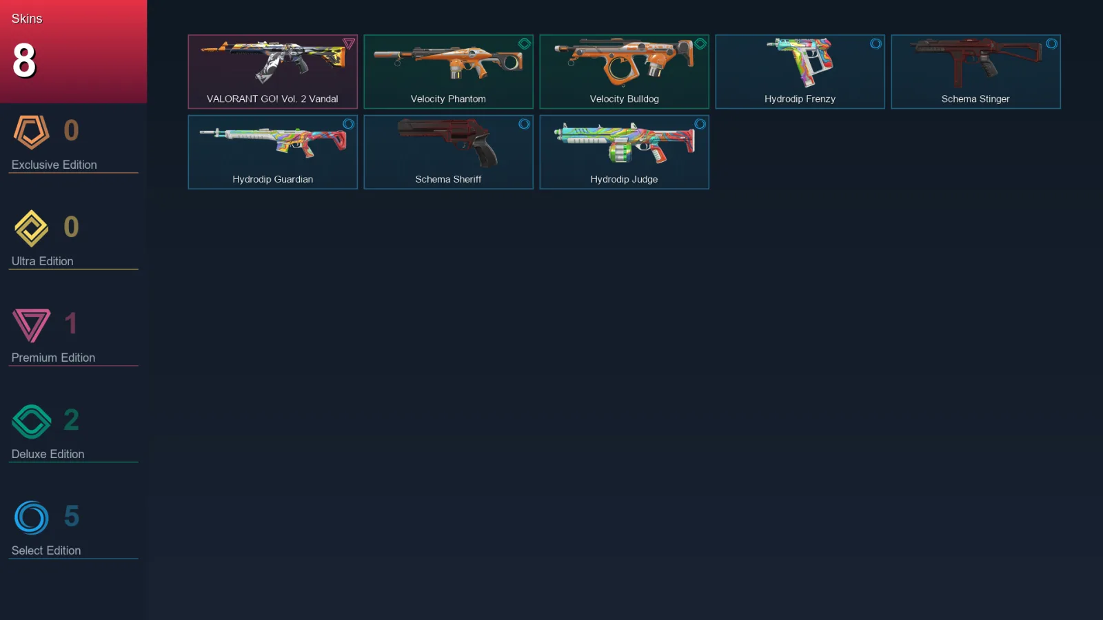 EU | Lv40 | Unranked | 8 Skin | 13 Agent | 22 Buddy