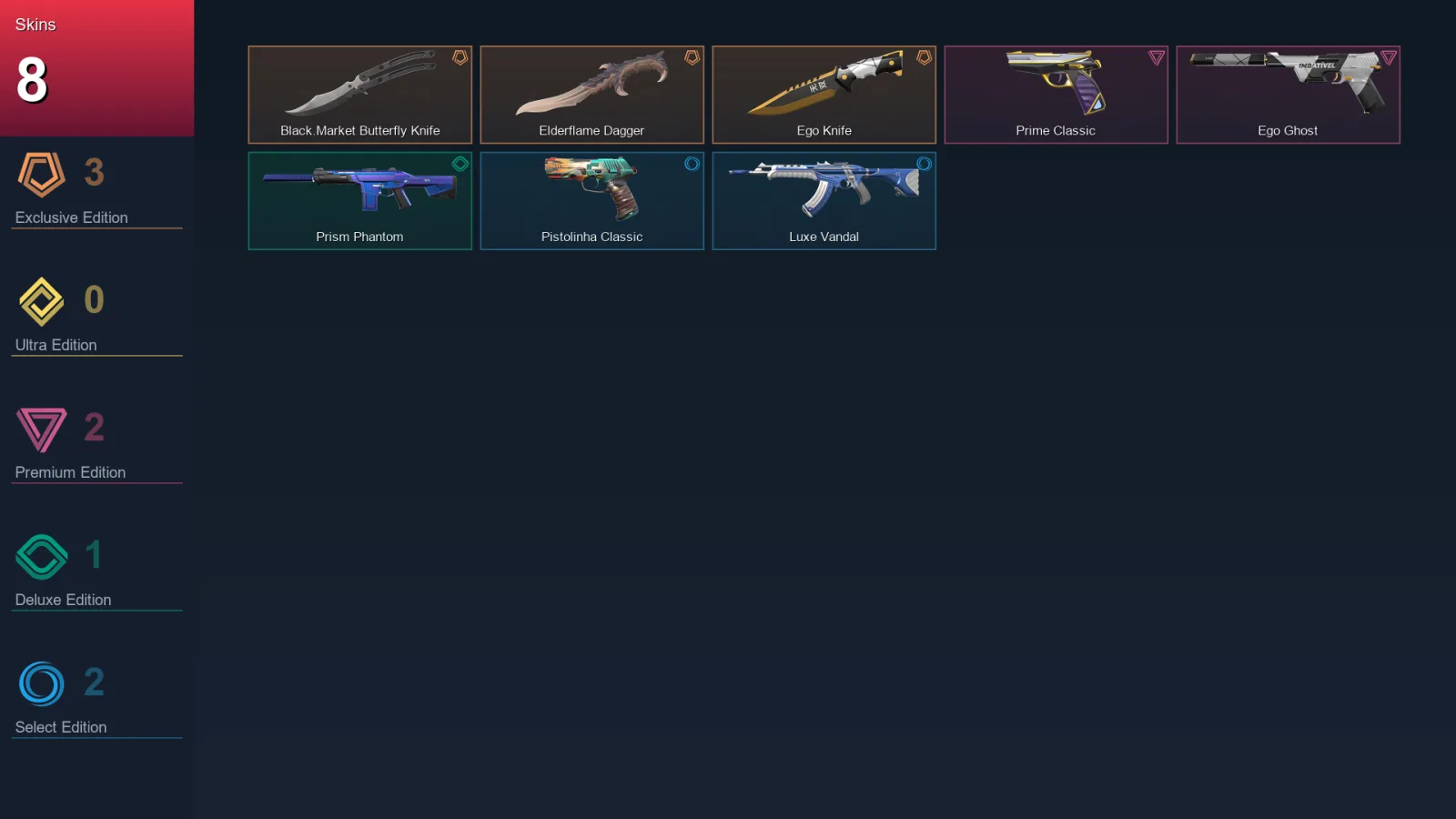 BR | Lv48 | Unranked | 8 Skin | 13 Agent | 28 Buddy