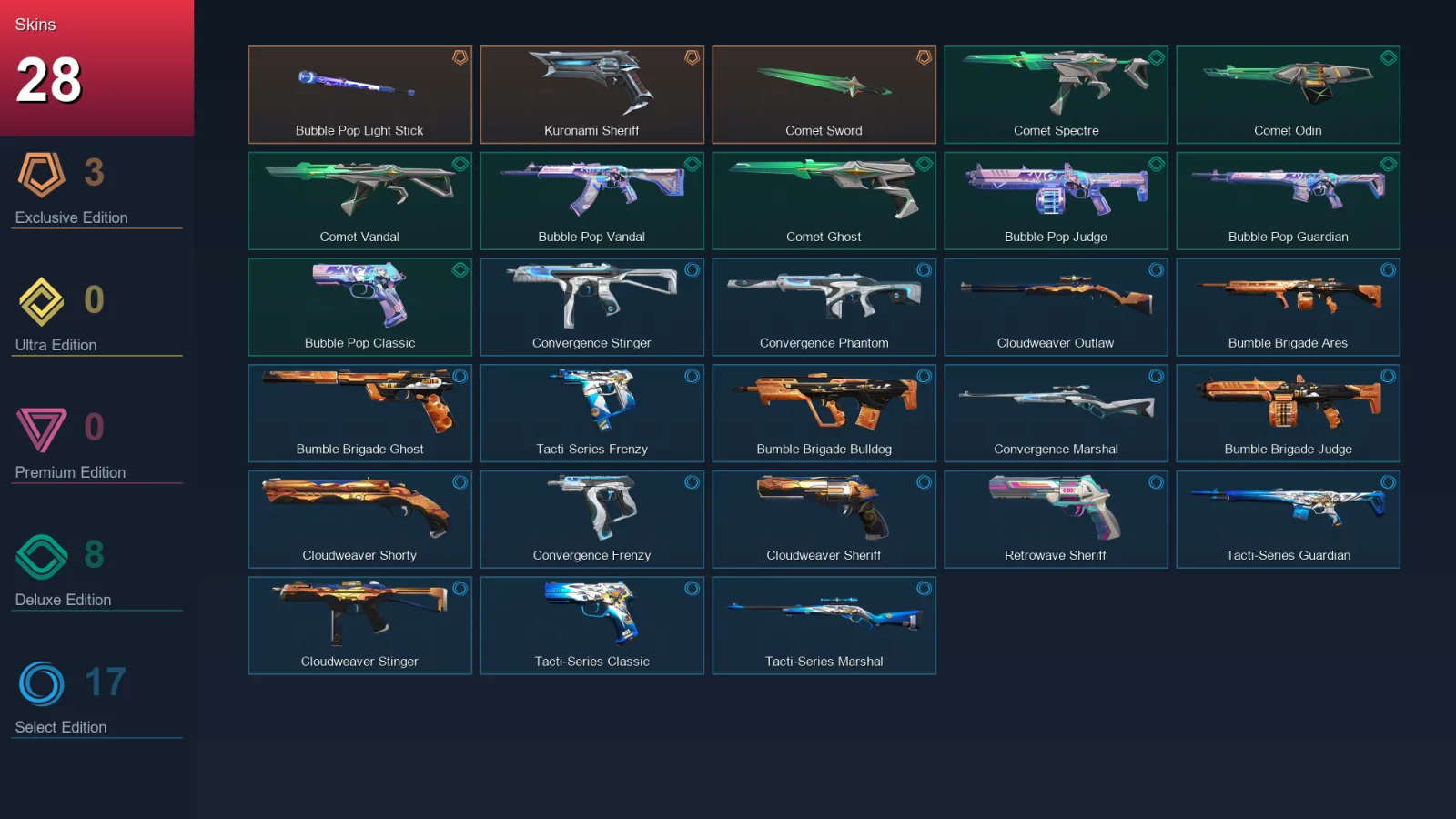 AP | Lv93 | Unranked | 28 Skin | 26 Agent | 51 Buddy