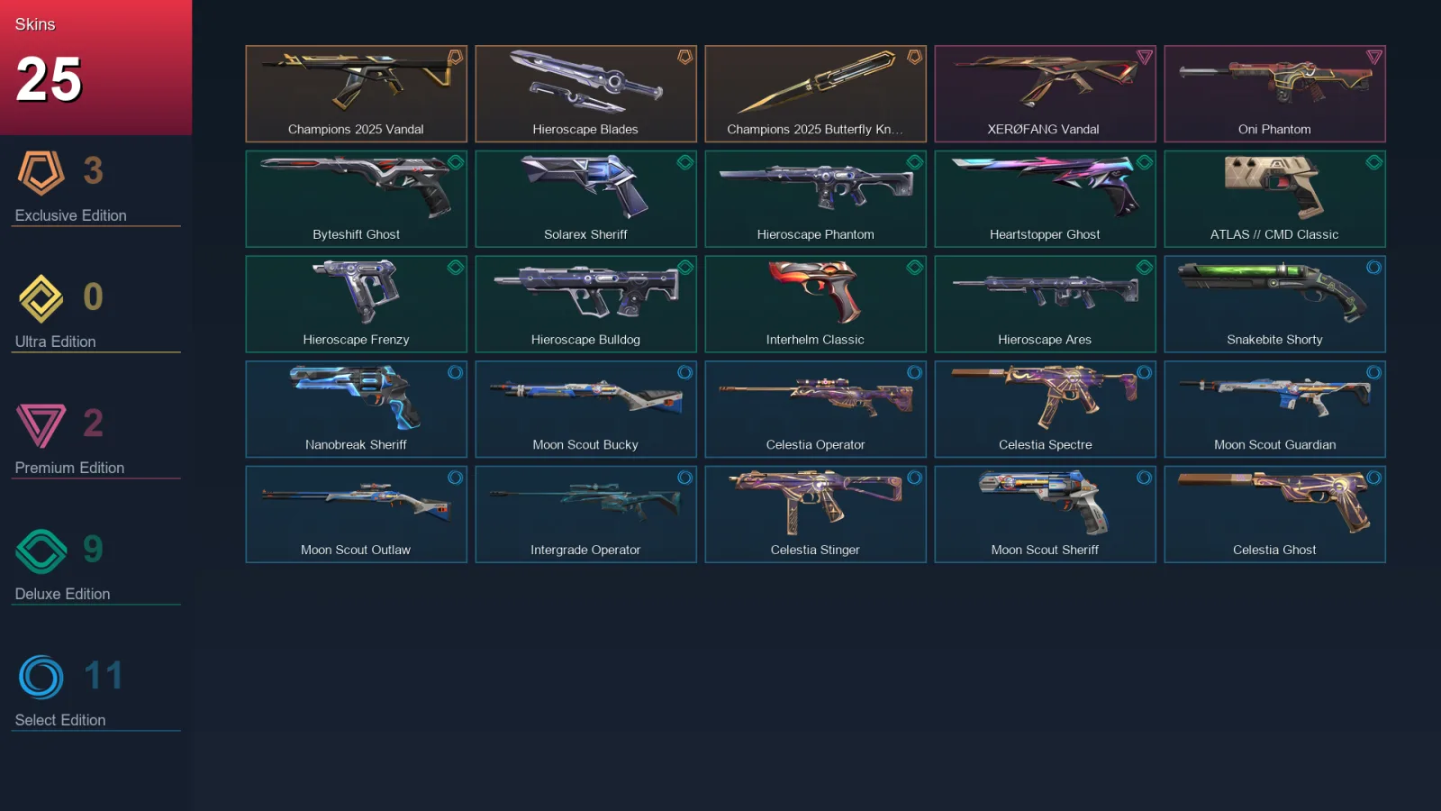 AP | Lv146 | Unranked | 25 Skin | 28 Agent | 56 Buddy — Valorant account