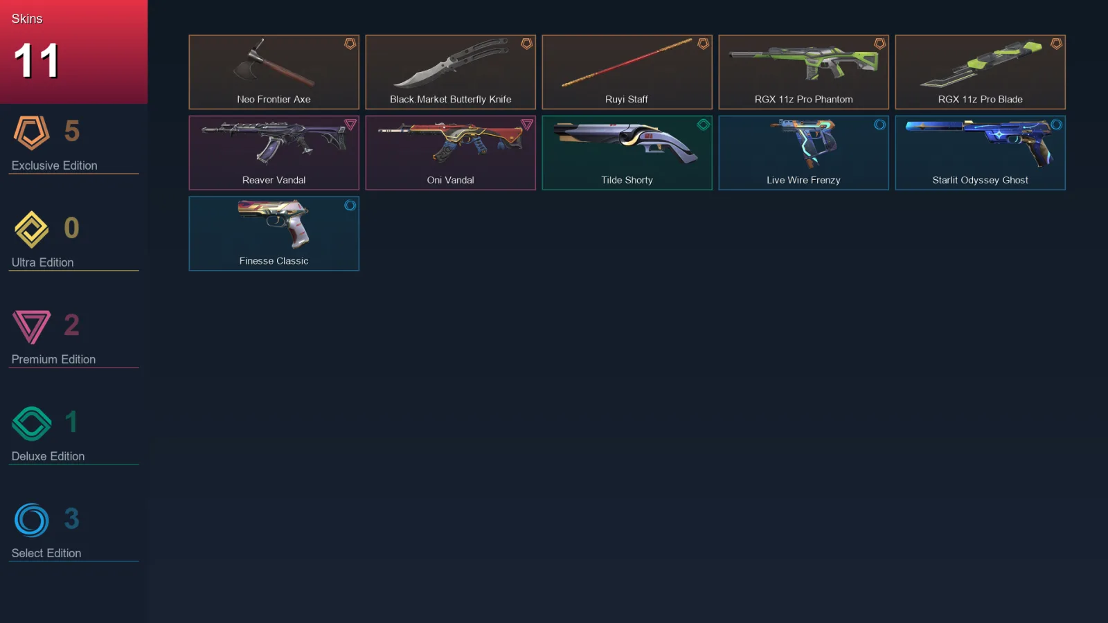 NA | Lv98 | Unranked | 11 Skin | 20 Agent | 41 Buddy