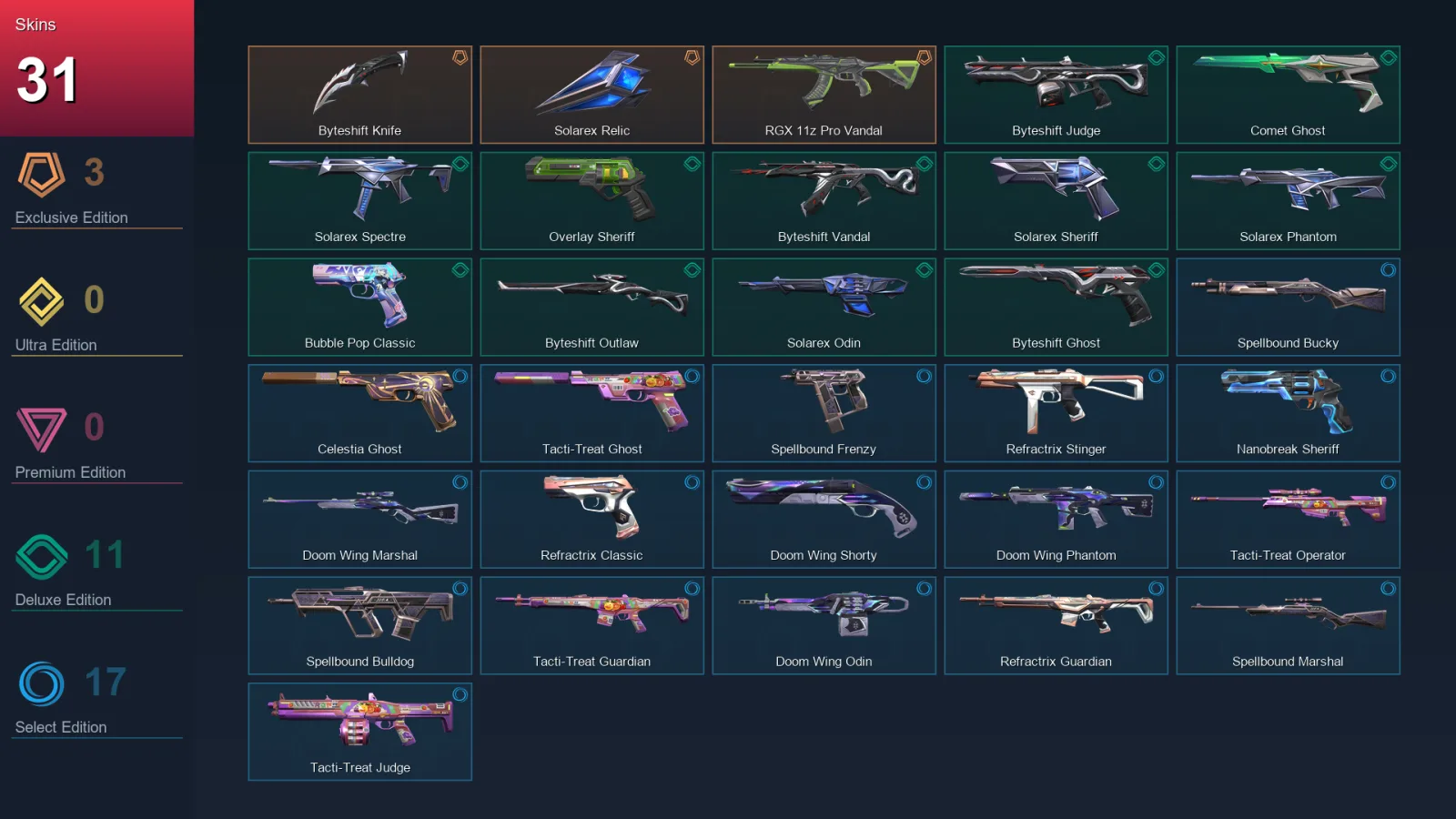 LA | Lv115 | Unranked | 31 Skin | 27 Agent | 65 Buddy