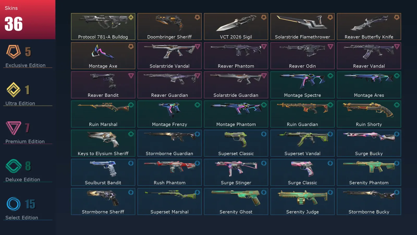 [Valorant] | EU | Level 1 | Immortal 1 | 21 Agents | 36 Skins — Valorant account