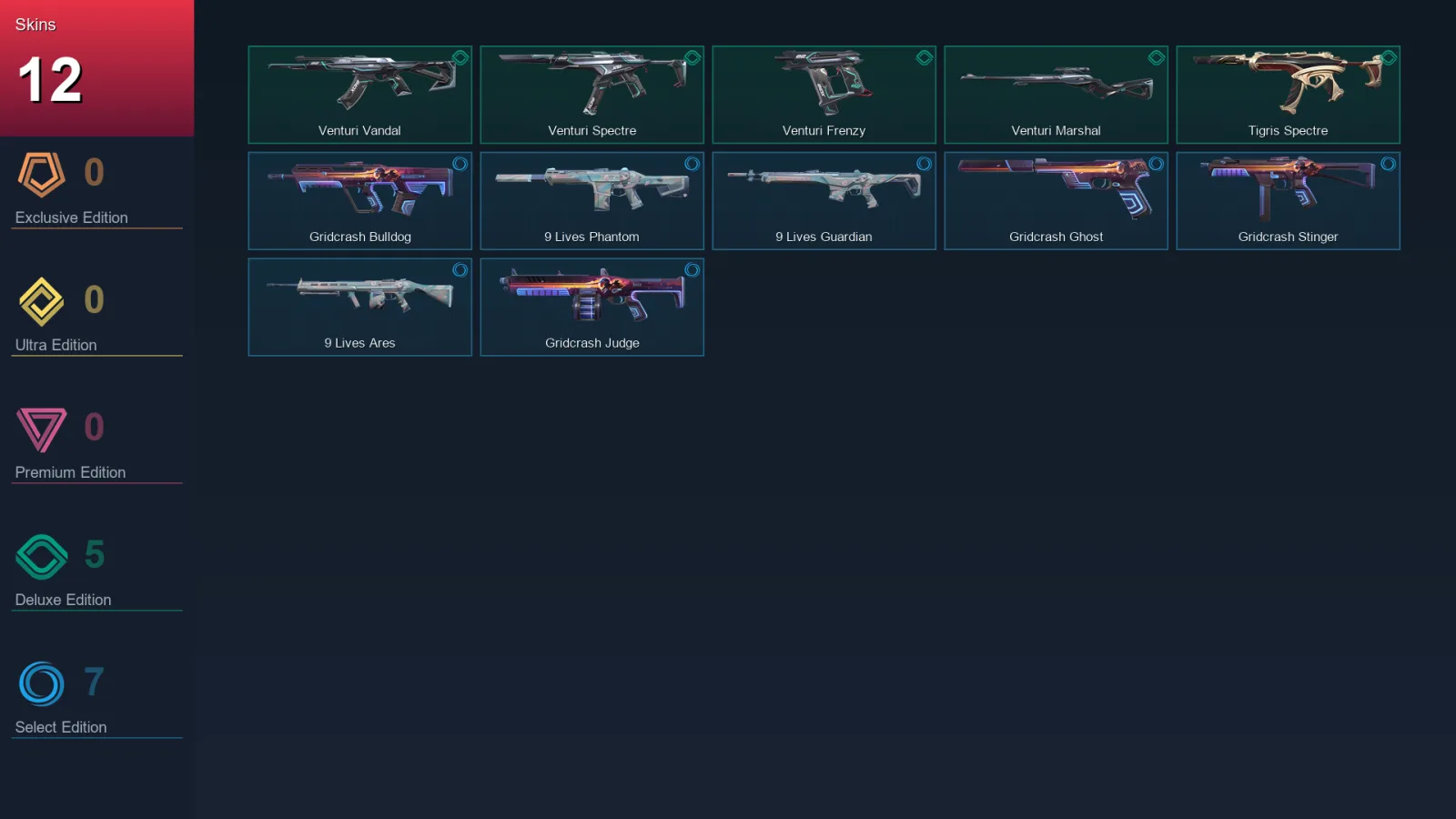 AP | Lv28 | Unranked | 12 Skin | 10 Agent | 9 Buddy