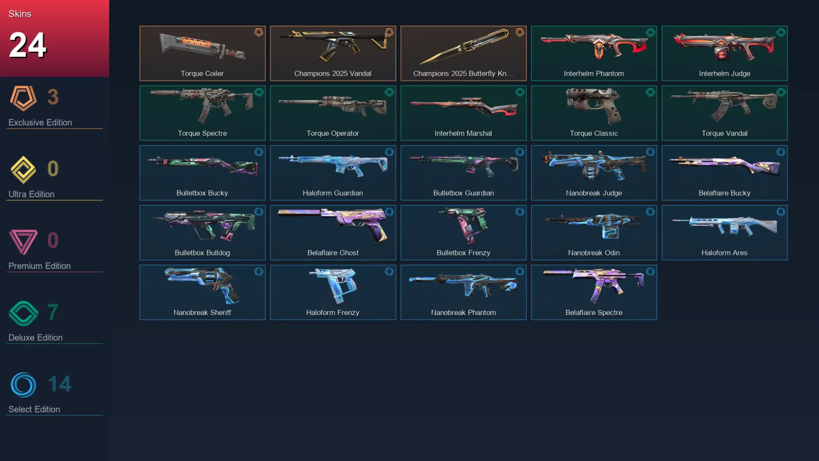 EU | Lv47 | Unranked | 24 Skin | 15 Agent | 26 Buddy