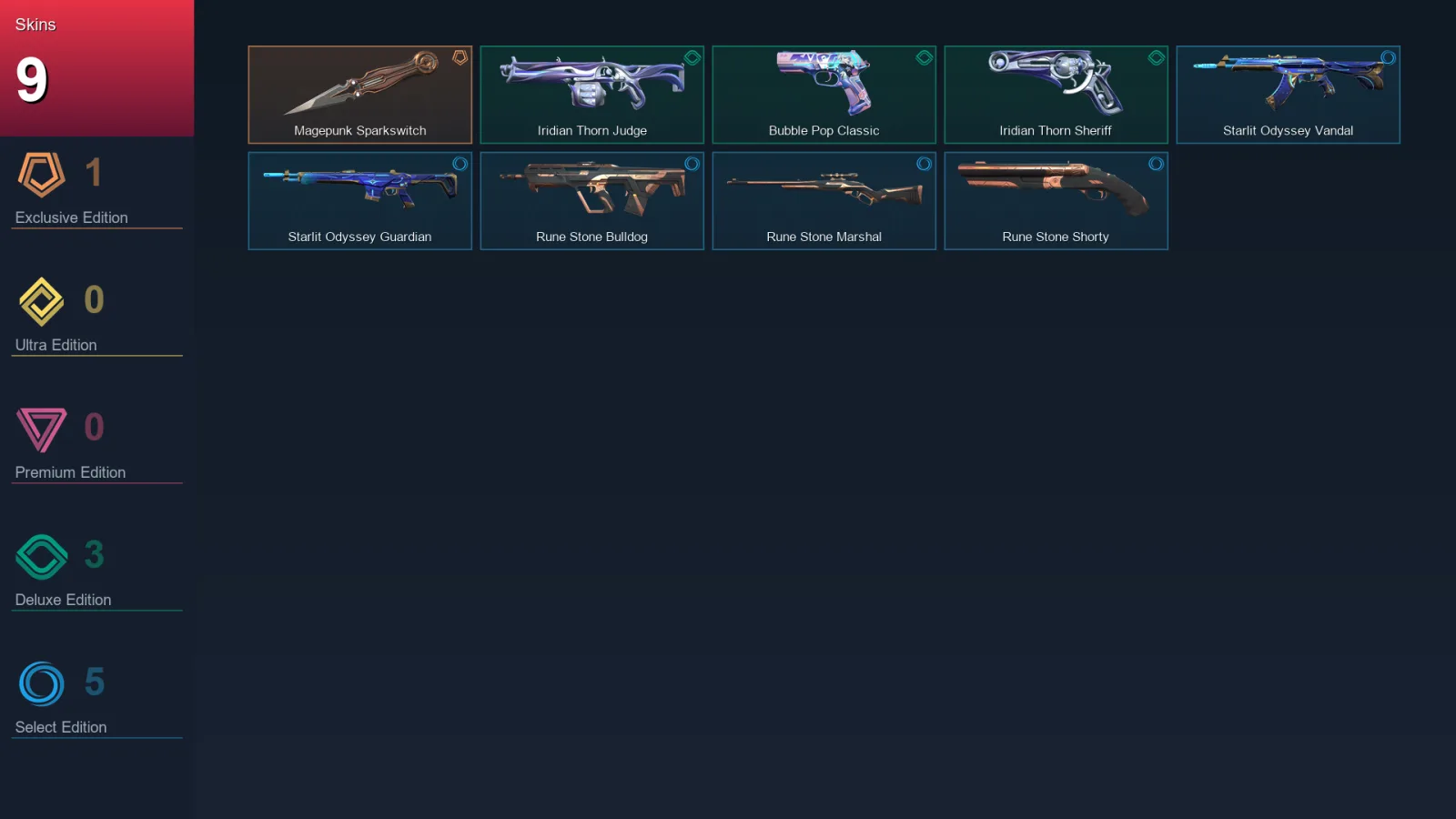 EU | Lv37 | Unranked | 9 Skin | 11 Agent | 16 Buddy