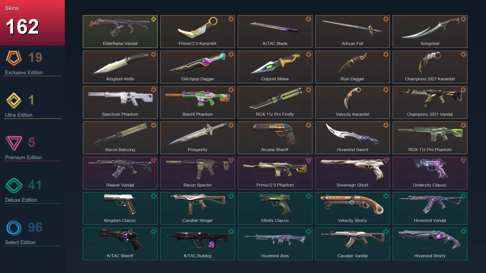 AP | Lv258 | Unranked | 162 Skin | 23 Agent | 158 Buddy — Valorant account