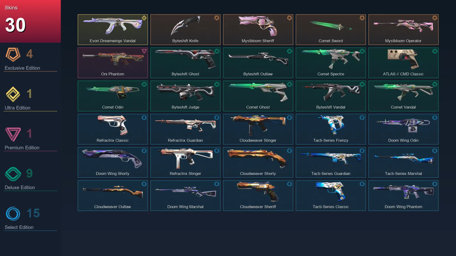 BR | Lv101 | Unranked | 30 Skin | 28 Agent | 53 Buddy