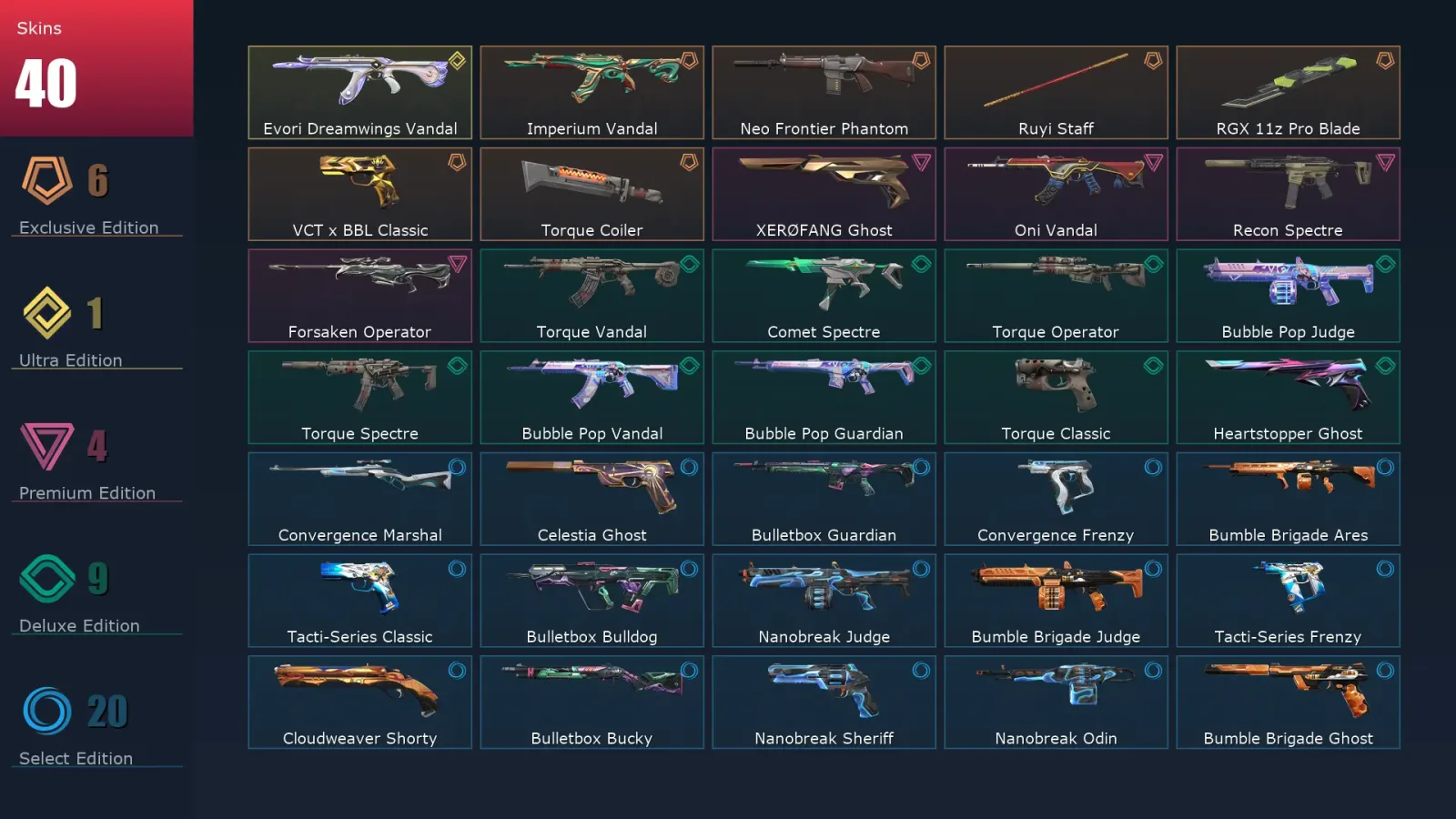[Valorant] | EU | Level 107 | Platinum 1 | 29 Agents | 40 Skins — Valorant account
