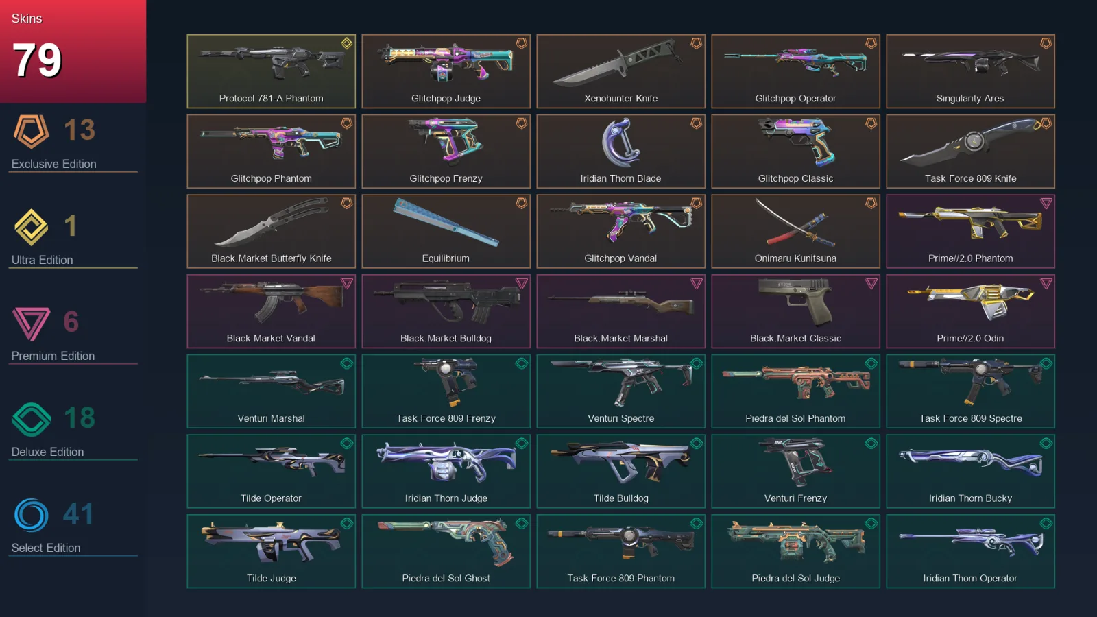 AP | Lv146 | Unranked | 79 Skin | 27 Agent | 85 Buddy