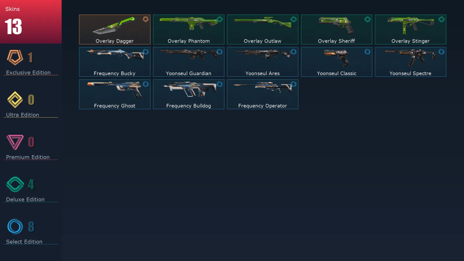 [Valorant] | EU | Level 27 | 11 Agents | 13 Skins