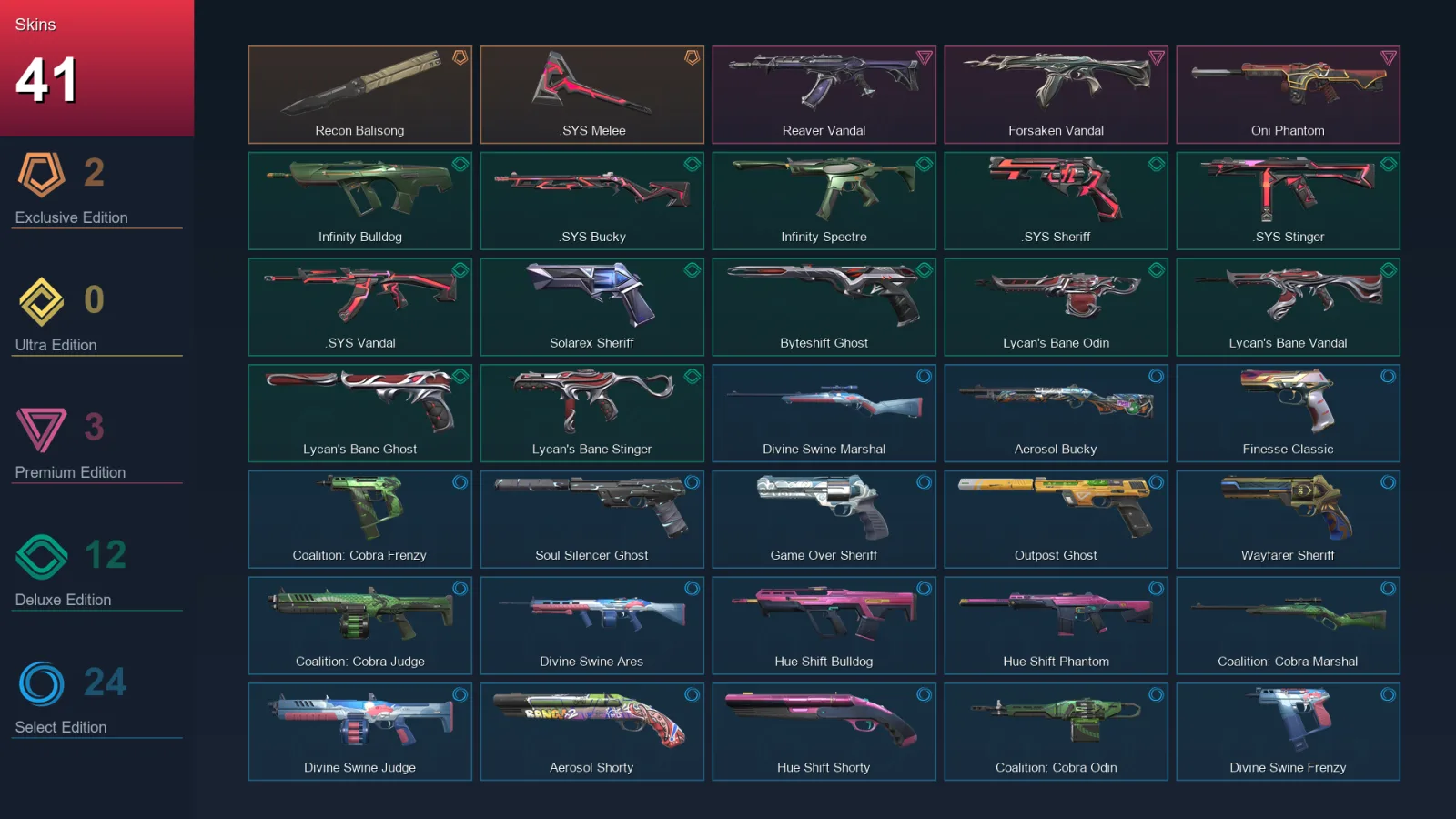BR | Lv167 | Unranked | 41 Skin | 28 Agent | 99 Buddy — Valorant account
