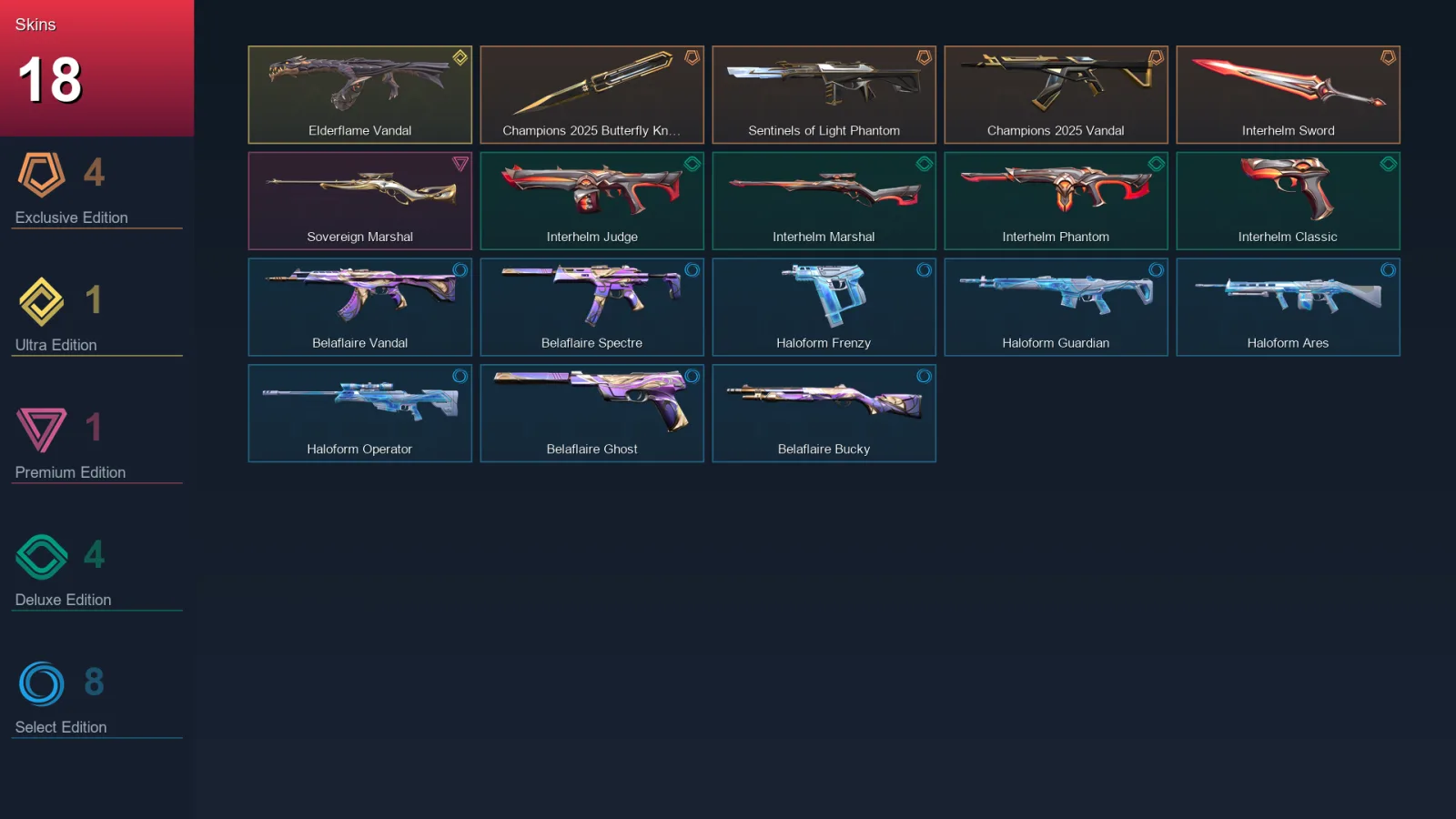 EU | Lv37 | Unranked | 18 Skin | 13 Agent | 21 Buddy