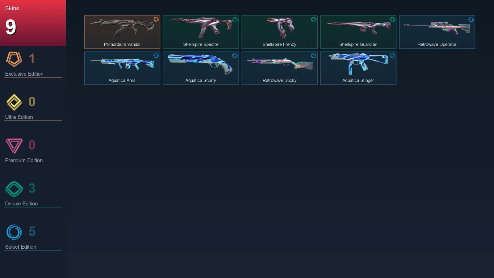 BR | Lv44 | Unranked | 9 Skin | 13 Agent | 22 Buddy