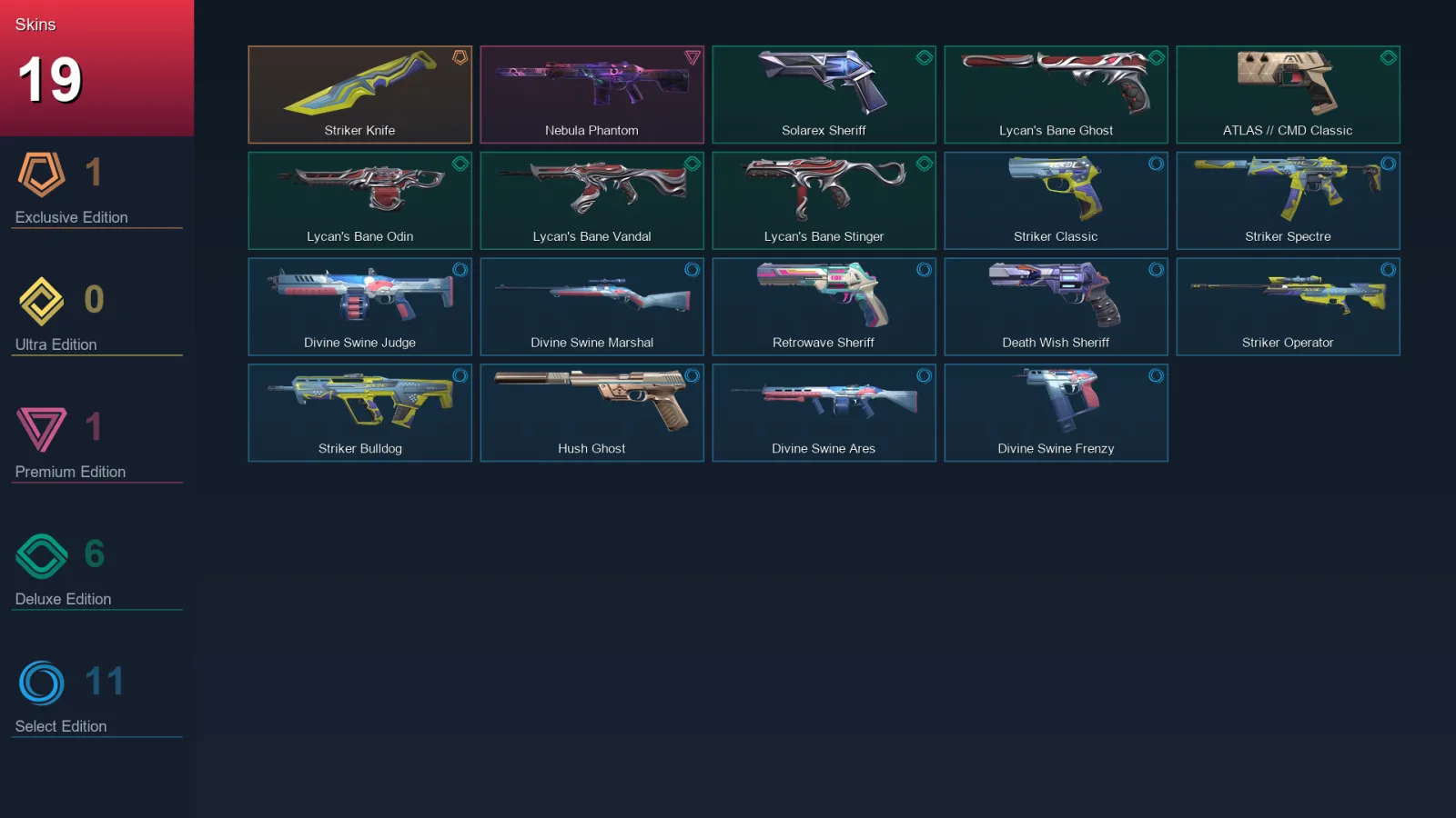 AP | Lv171 | Unranked | 19 Skin | 27 Agent | 72 Buddy — Unranked / Smurf Valorant