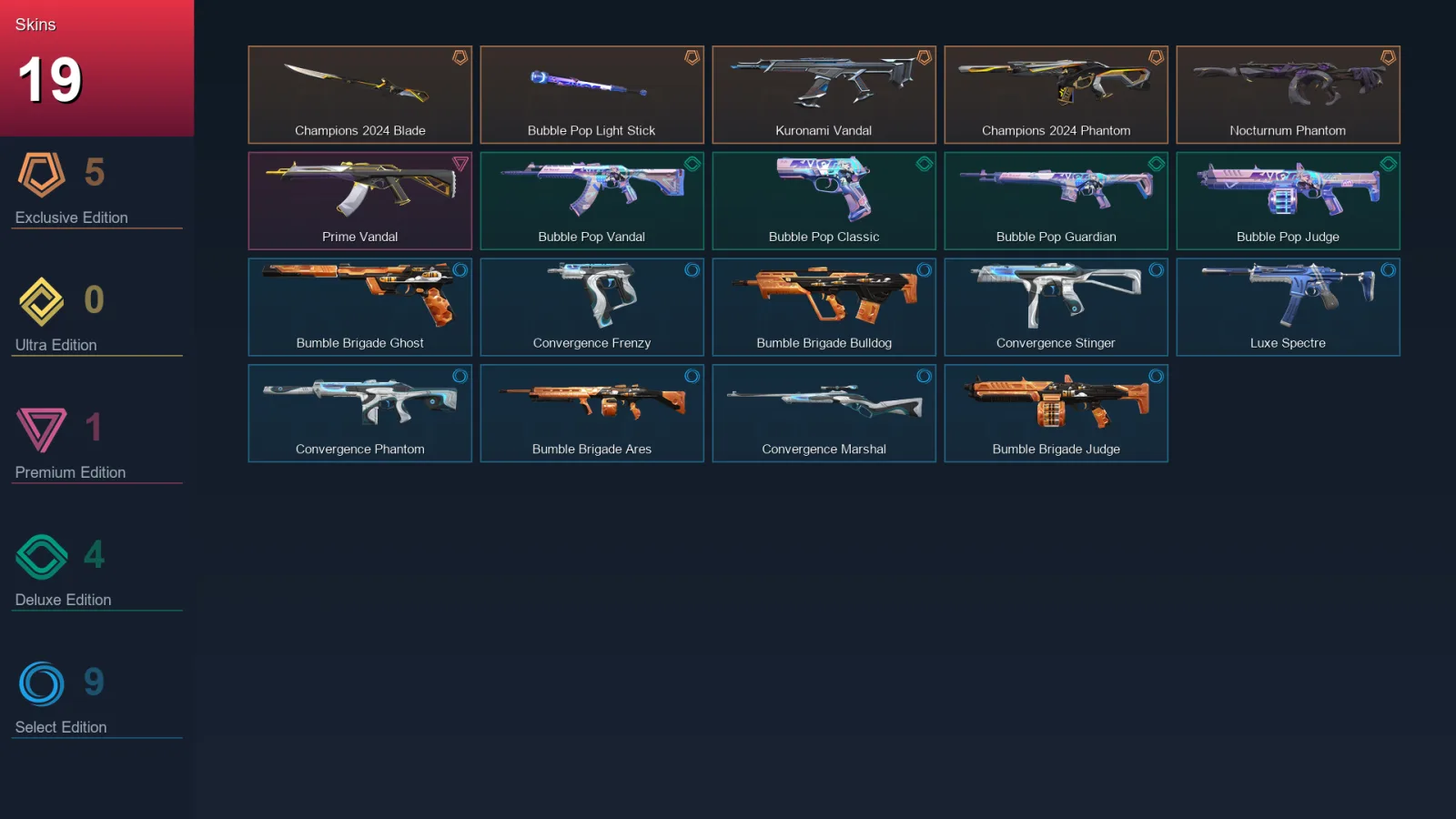 EU | Lv74 | Unranked | 19 Skin | 27 Agent | 37 Buddy