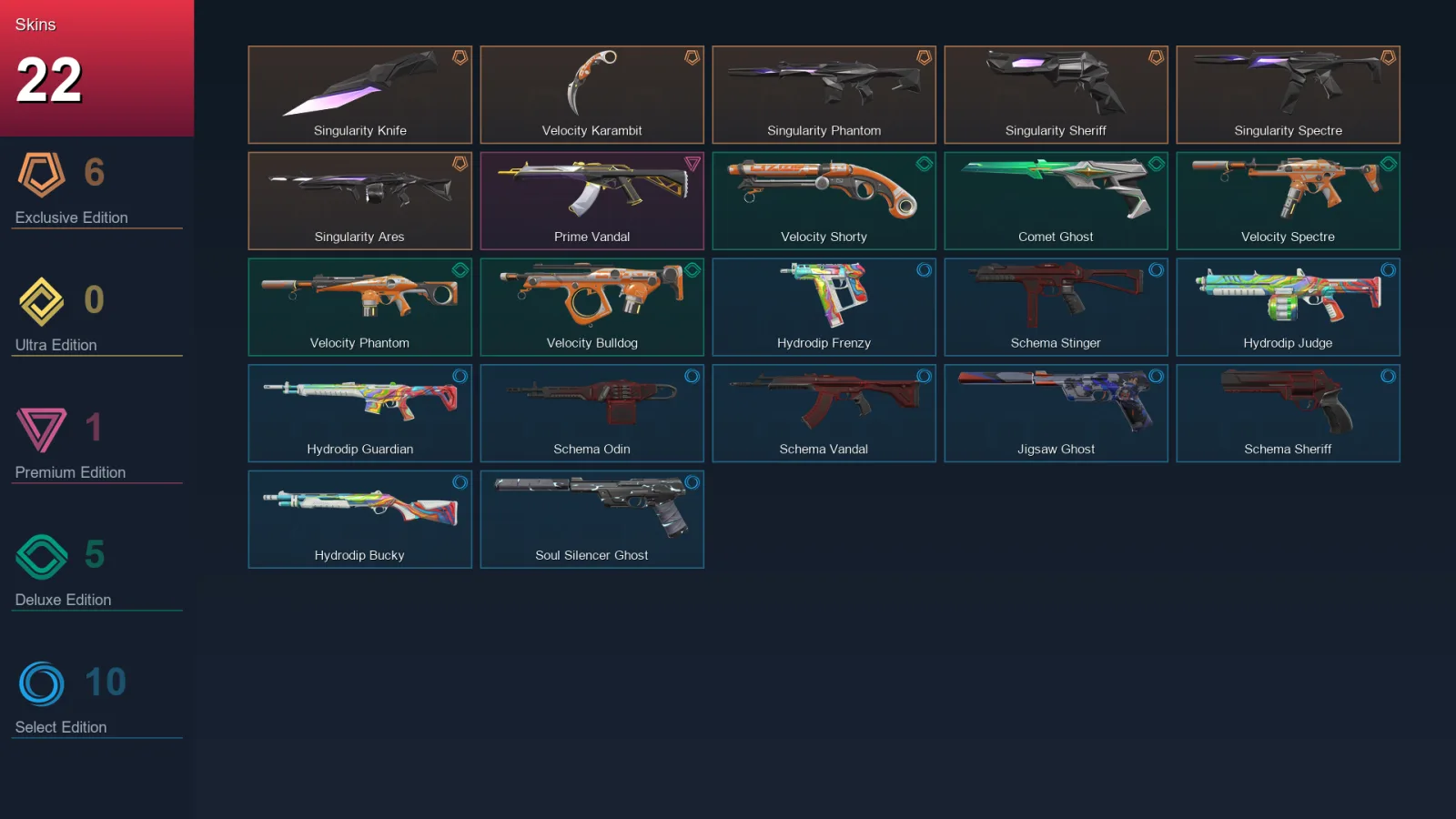 NA | Lv123 | Unranked | 22 Skin | 26 Agent | 75 Buddy — Unranked / Smurf Valorant